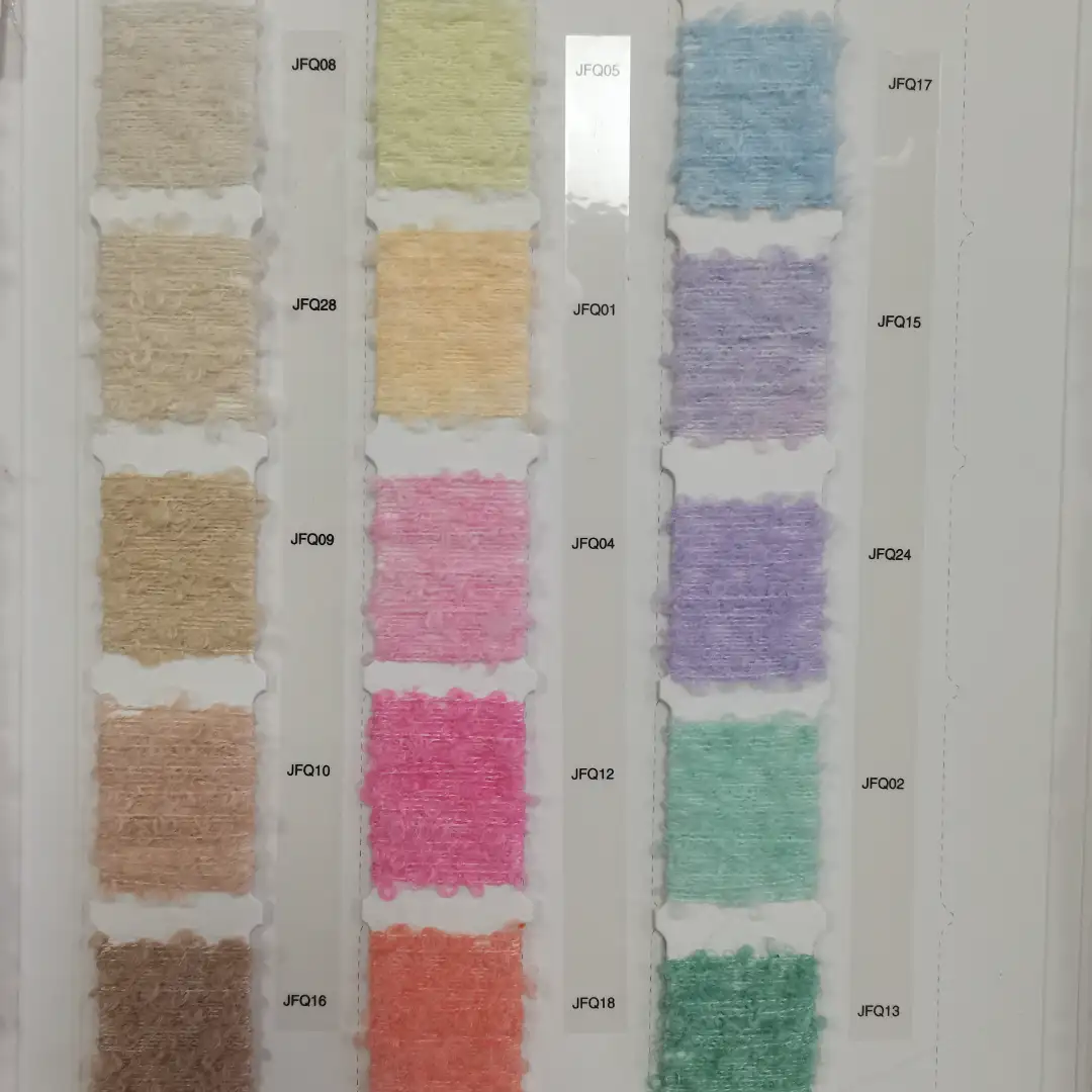 China Yarn for Open Cardigan (Sweater),Full-Zipper Cardigan (Sweater),Half-Zipper Cardigan (Sweater),Knitted Jacket (Sweater),Round Neck Pullover (Sweater) Boucle Yarn Fancy Yarn Polyester Acrylic Wool Elastane 米色 color buy from China wholesaler bulk order at wholesale price free worldwide shipping Alibaba