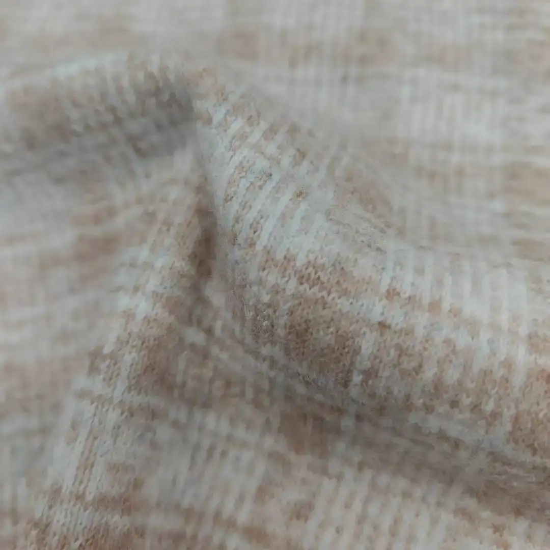 China Yarn for Open Cardigan (Sweater),Half-Zipper Cardigan (Sweater),Crew Neck Pullover (Sweater),Crop Top Pullover (Sweater) Mossy Yarn Fancy Yarn Recycled Polyester Polyester Acrylic Nylon Wool Spandex light tan color buy from China wholesaler bulk order at wholesale price free worldwide shipping Alibaba