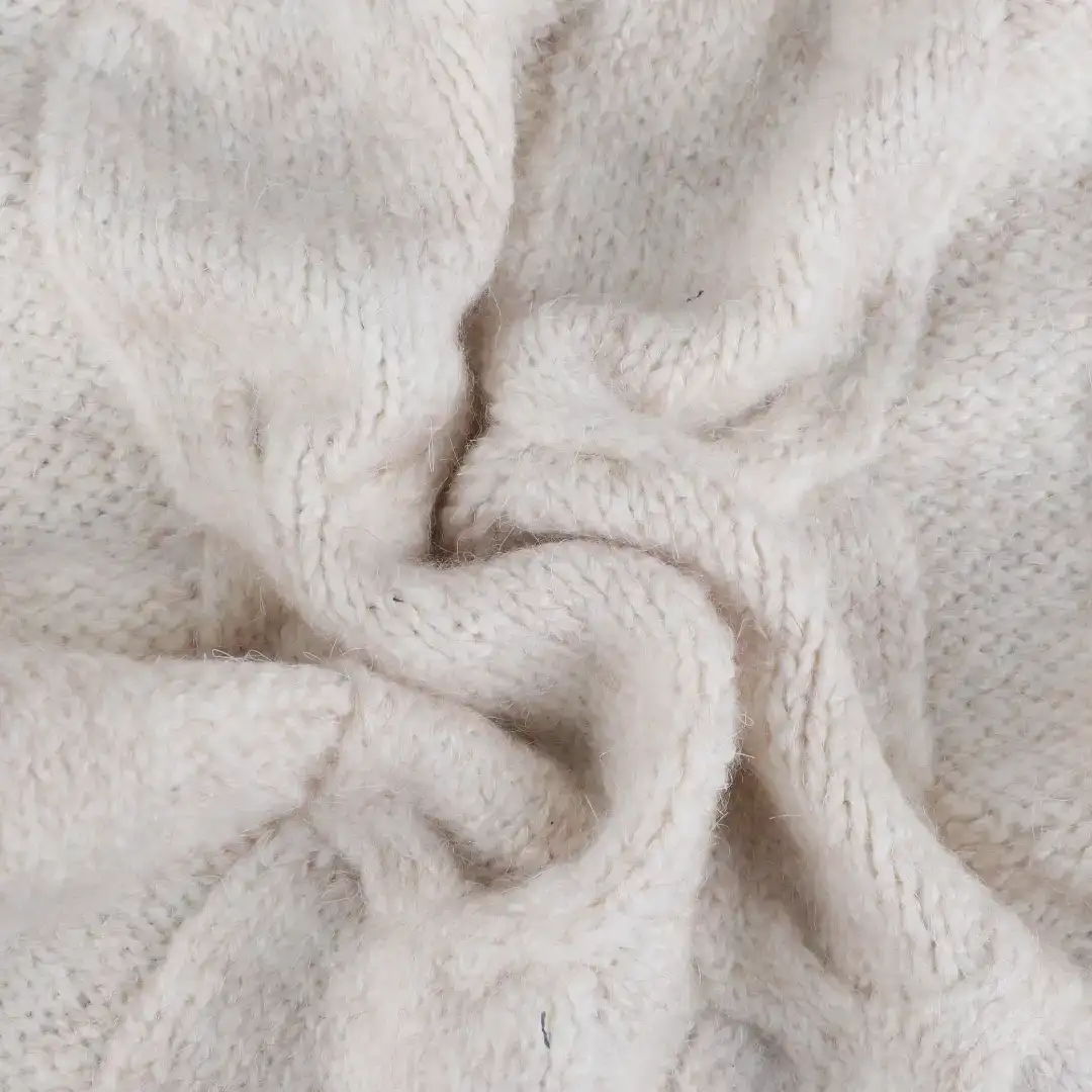 China Yarn for Open Cardigan (Sweater),Half-Zipper Cardigan (Sweater),Knitted Jacket (Sweater),Round Neck Pullover (Sweater),Women's Pants (Sweater) Mossy Yarn Fancy Yarn Recycled Polyester Polyester Acrylic Wool Elastane Ivory color buy from China wholesaler bulk order at wholesale price free worldwide shipping Alibaba