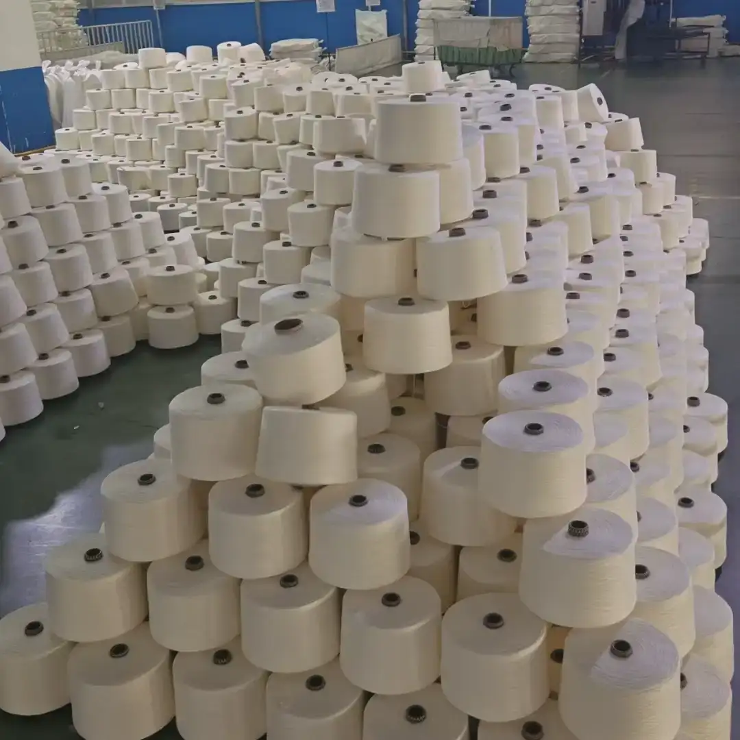 China Yarn for Ladies Vest (Sweater),Men’s Vest (Sweater),Open Cardigan (Sweater),Full-Zipper Cardigan (Sweater),Half-Zipper Cardigan (Sweater),Knitted Jacket (Sweater) Raw Ring Spun Raw Yarn Acrylic Raw White color buy from China wholesaler bulk order at wholesale price free worldwide shipping Alibaba