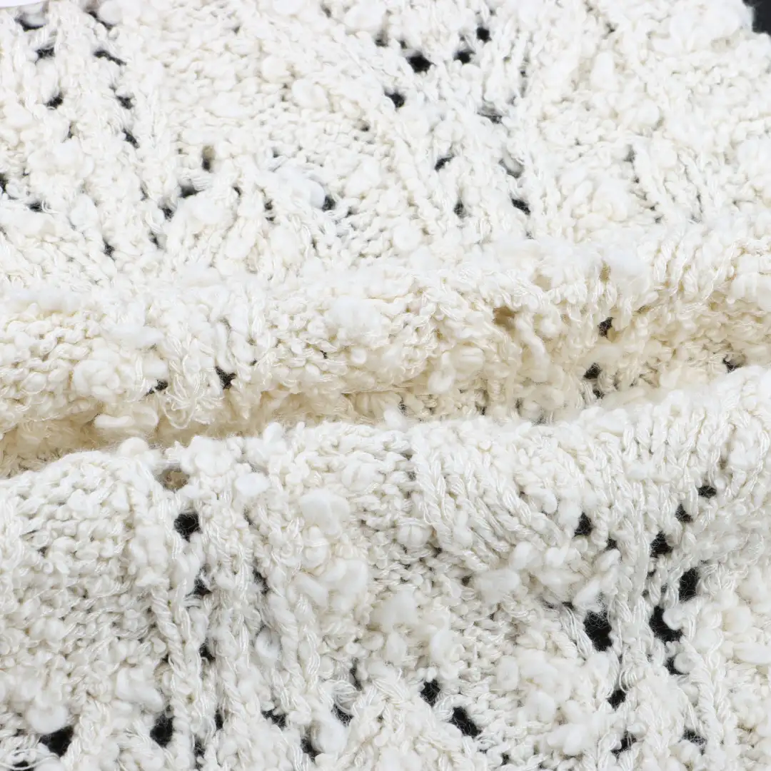 China Yarn for Ladies Vest (Sweater),Full-Zipper Cardigan (Sweater),Half-Zipper Cardigan (Sweater) Knot Yarn Fancy Yarn Cotton Viscose Nylon white color buy from China wholesaler bulk order at wholesale price free worldwide shipping Alibaba