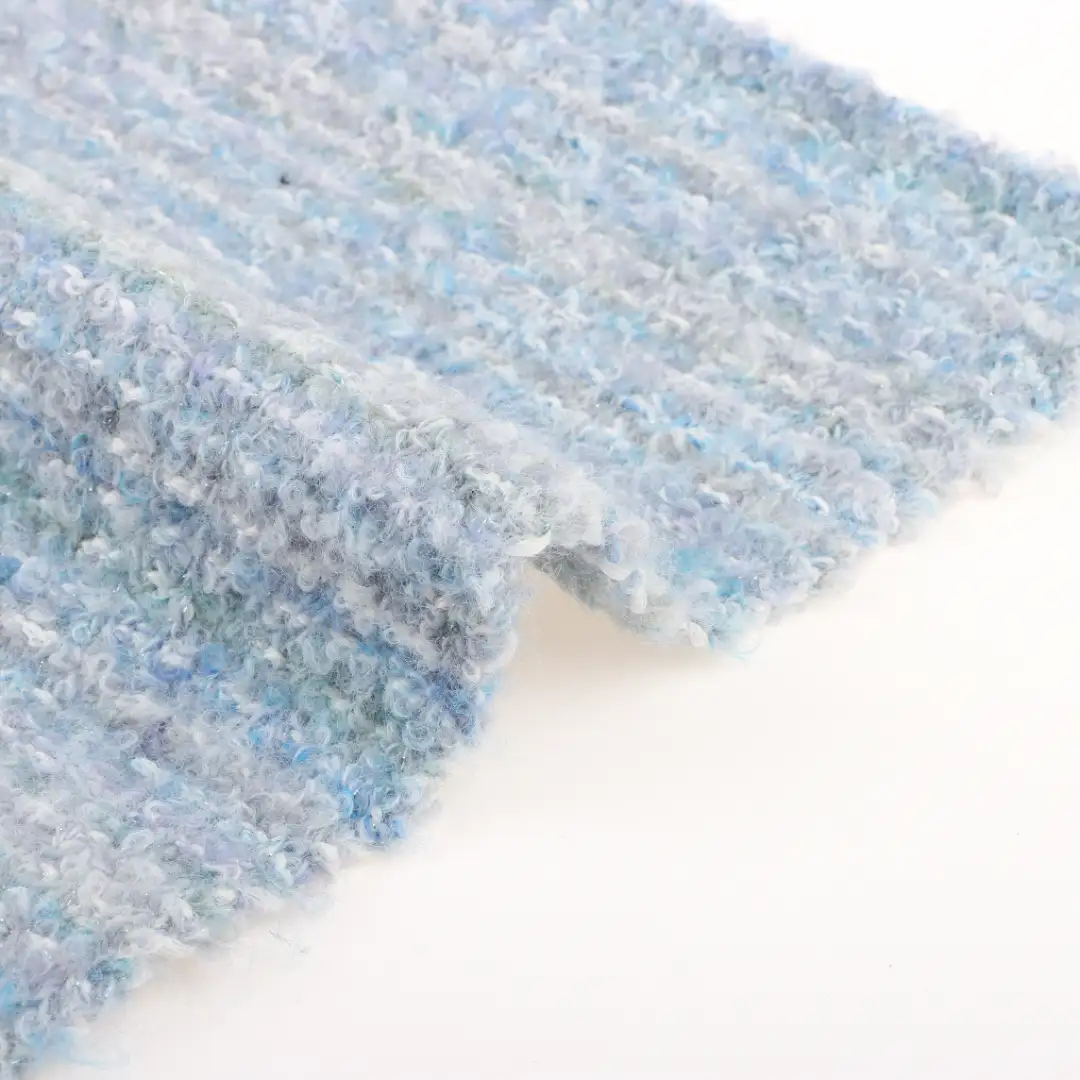 China Yarn for Half-Zipper Cardigan (Sweater),Shirt Long Sleeve Button (Sweater),Shirt Long Sleeve Zipper (Sweater),Shirt Half Sleeve Button (Sweater),Shirt Half Sleeve Zipper (Sweater) Boucle Yarn Fancy Yarn Recycled Polyester Polyester Wool Spandex BLUE MELANGE color buy from China wholesaler bulk order at wholesale price free worldwide shipping Alibaba