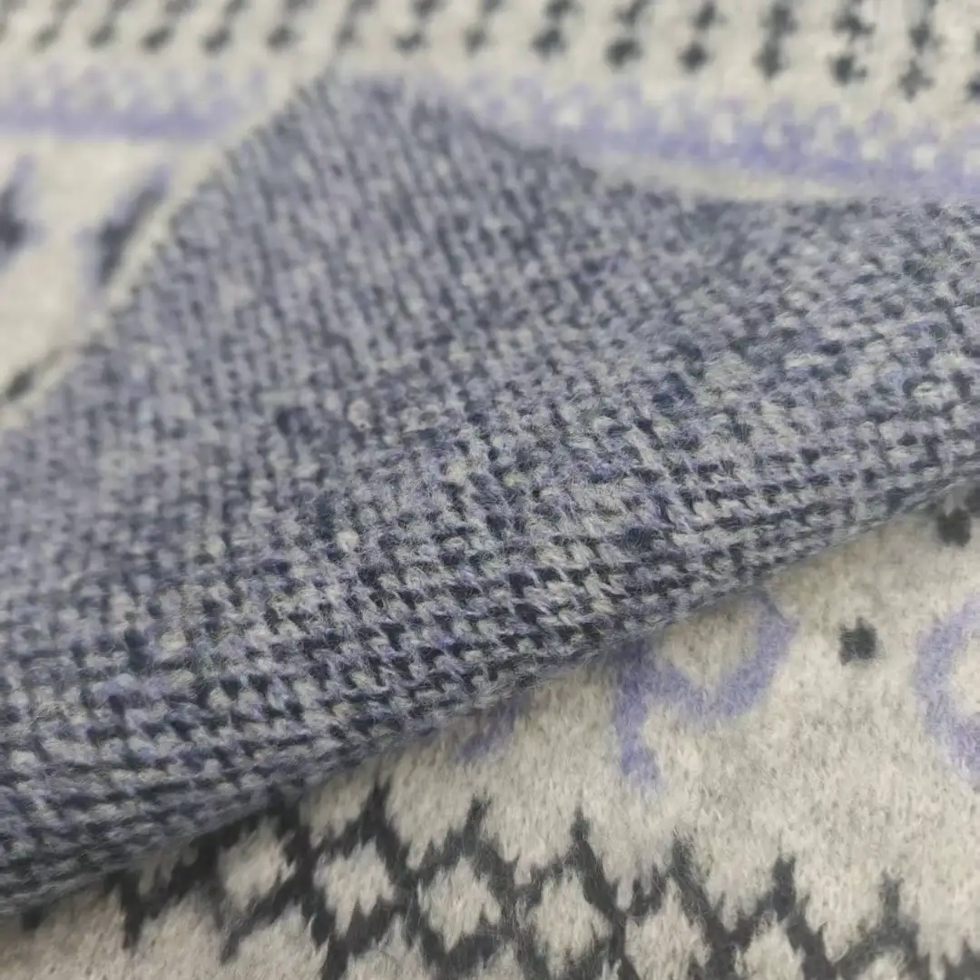China Yarn for Open Cardigan (Sweater),Crew Neck Pullover (Sweater),Loungewear,Waist coat Mossy Yarn Fancy Yarn Acrylic Polyester Spandex 兰白混色 color buy from China wholesaler bulk order at wholesale price free worldwide shipping Alibaba