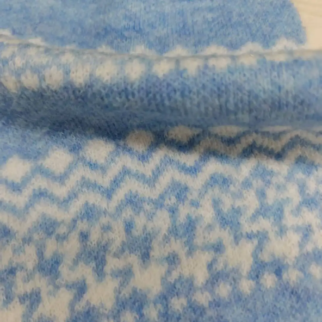 China Yarn for Open Cardigan (Sweater),Full-Zipper Cardigan (Sweater),Half-Zipper Cardigan (Sweater) Mossy Yarn Fancy Yarn Recycled Polyester Acrylic Polyester Spandex white，blue color buy from China wholesaler bulk order at wholesale price free worldwide shipping Alibaba