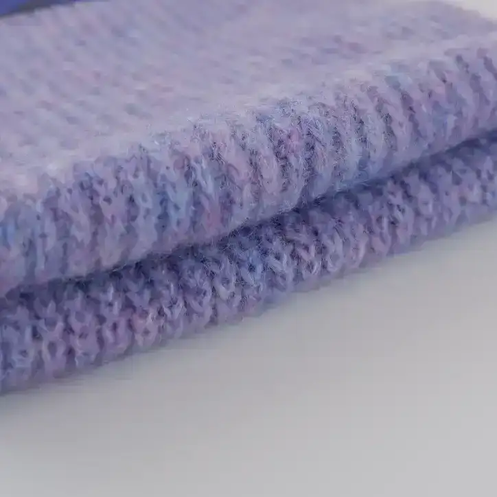 China Yarn for Half-Zipper Cardigan (Sweater),Knitted Jacket (Sweater),Round Neck Pullover (Sweater),Dresses (Cardigan Open) (Sweater) Mossy Yarn Fancy Yarn Recycled Polyester Acrylic Polyamide Wool Elastane Violet color buy from China wholesaler bulk order at wholesale price free worldwide shipping Alibaba