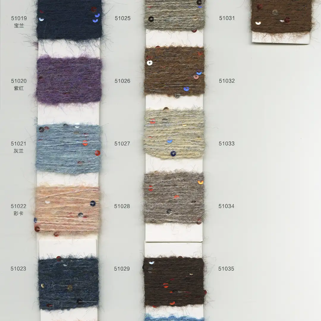 China Yarn for Open Cardigan (Sweater),Round Neck Pullover (Sweater),Crew Neck Pullover (Sweater),Crop Top Pullover (Sweater) Twisted Yarn Twisted Yarn Elastane Nylon Polyester Sequin Wool coffee color buy from China wholesaler bulk order at wholesale price free worldwide shipping Alibaba