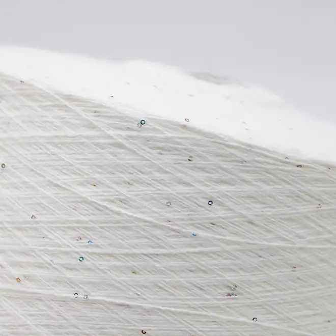 China Yarn for Half-Zipper Cardigan (Sweater),Round Neck Pullover (Sweater),Crew Neck Pullover (Sweater),Crop Top Pullover (Sweater) Twisted Yarn Twisted Yarn Acrylic Nylon Polyester Sequin white color buy from China wholesaler bulk order at wholesale price free worldwide shipping Alibaba