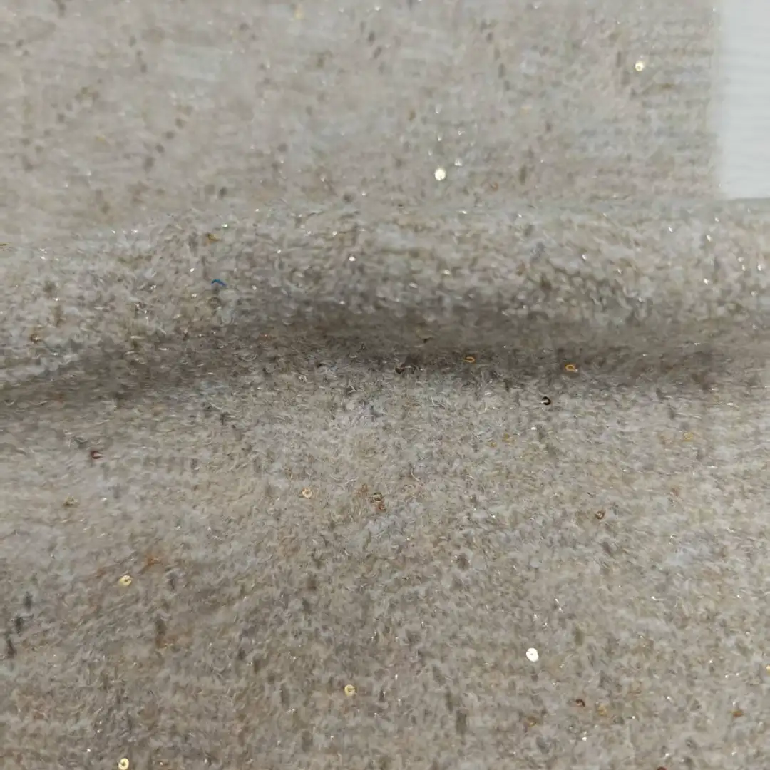 China Yarn for Open Cardigan (Sweater),Shirt Long Sleeve Button (Sweater),Round Neck Pullover (Sweater),Crew Neck Pullover (Sweater),Crop Top Pullover (Sweater) Mossy Yarn Fancy Yarn Acrylic Polyester Spandex Polyamide Sequin coffee color buy from China wholesaler bulk order at wholesale price free worldwide shipping Alibaba