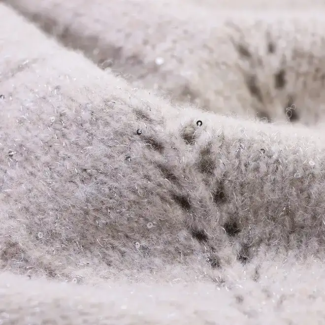 China Yarn for Round Neck Pullover (Sweater),Crew Neck Pullover (Sweater),T-shirt (Sweater),Skirt (Sweater) Twisted Yarn Twisted Yarn Recycled Polyester Acrylic Nylon Wool Elastane Sequin silver，white，brown color buy from China wholesaler bulk order at wholesale price free worldwide shipping Alibaba