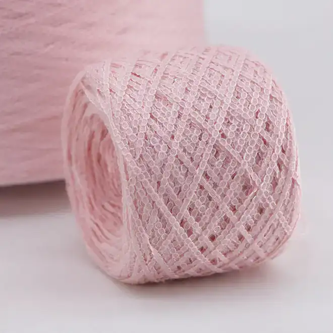 China Yarn for Round Neck Pullover (Sweater),Crew Neck Pullover (Sweater),T-shirt (Sweater) Flat Tape Yarn Fancy Yarn Nylon Acrylic bule，orange color buy from China wholesaler bulk order at wholesale price free worldwide shipping Alibaba