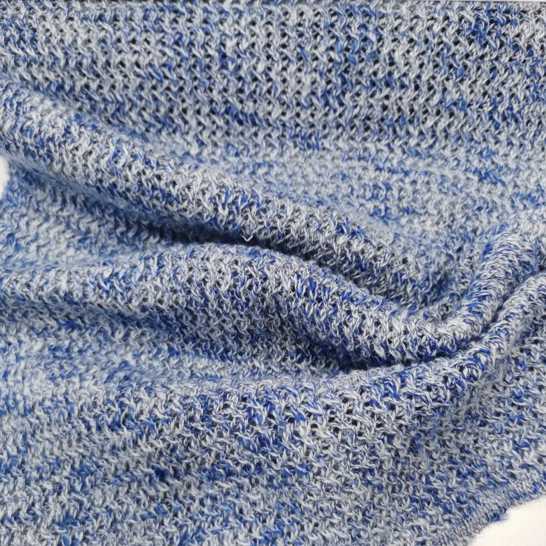 China Yarn for Open Cardigan (Sweater),Shirt Long Sleeve Button (Sweater),Shirt Long Sleeve Zipper (Sweater) Slub Yarn Fancy Yarn BCI Cotton Recycled Polyester 宝蓝/白色 color buy from China wholesaler bulk order at wholesale price free worldwide shipping Alibaba