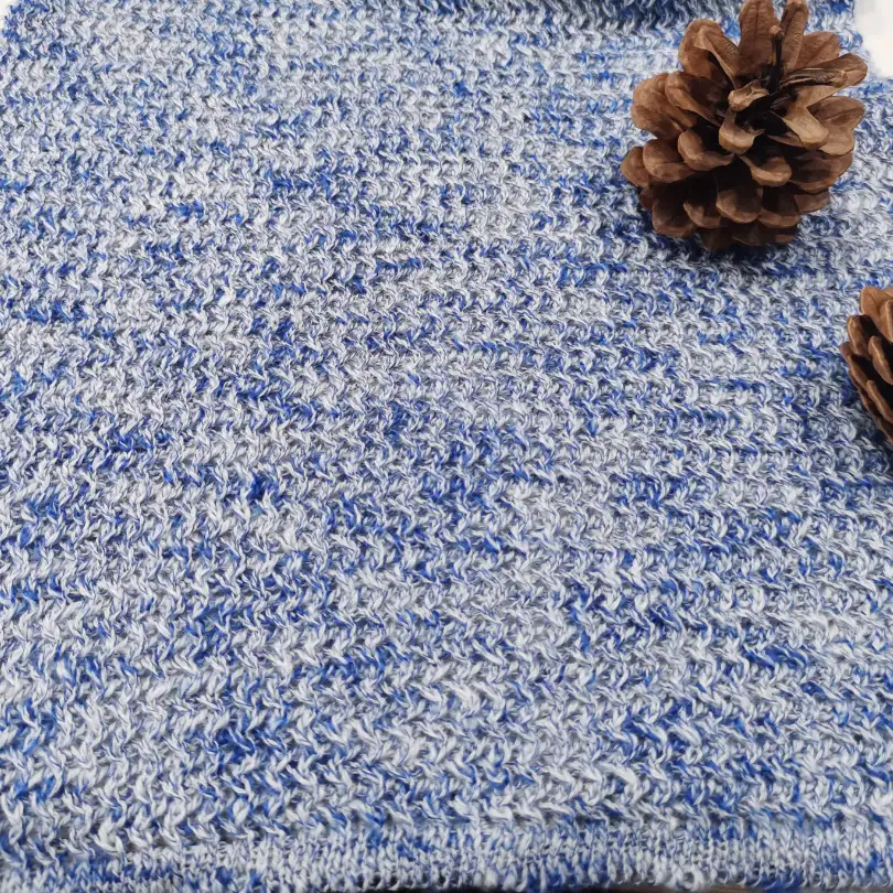 China Yarn for Open Cardigan (Sweater),Shirt Long Sleeve Button (Sweater),Shirt Long Sleeve Zipper (Sweater) Slub Yarn Fancy Yarn BCI Cotton Recycled Polyester 宝蓝/白色 color buy from China wholesaler bulk order at wholesale price free worldwide shipping Alibaba