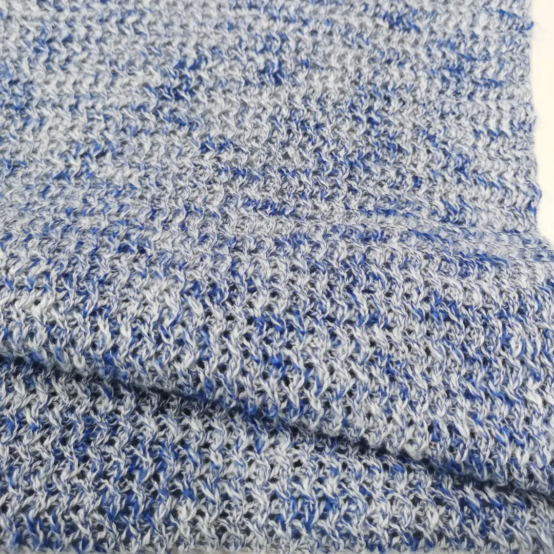 China Yarn for Open Cardigan (Sweater),Shirt Long Sleeve Button (Sweater),Shirt Long Sleeve Zipper (Sweater) Slub Yarn Fancy Yarn BCI Cotton Recycled Polyester 宝蓝/白色 color buy from China wholesaler bulk order at wholesale price free worldwide shipping Alibaba