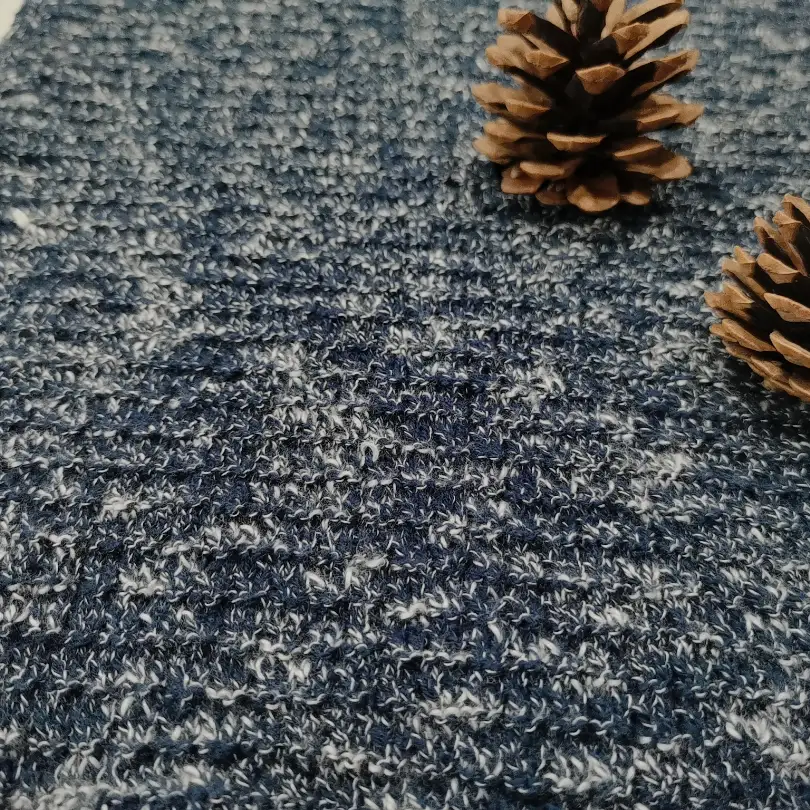 China Yarn for Open Cardigan (Sweater),Half-Zipper Cardigan (Sweater) Slub Yarn Fancy Yarn BCI Cotton Recycled Polyester 藏青/白色 color buy from China wholesaler bulk order at wholesale price free worldwide shipping Alibaba