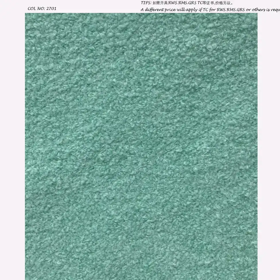 China Yarn for Hoodie,Overcoat,Ladies Vest (Sweater),Open Cardigan (Sweater) Boucle Yarn Fancy Yarn Wool Recycled Polyester Elastane 薄荷绿 color buy from China wholesaler bulk order at wholesale price free worldwide shipping Alibaba