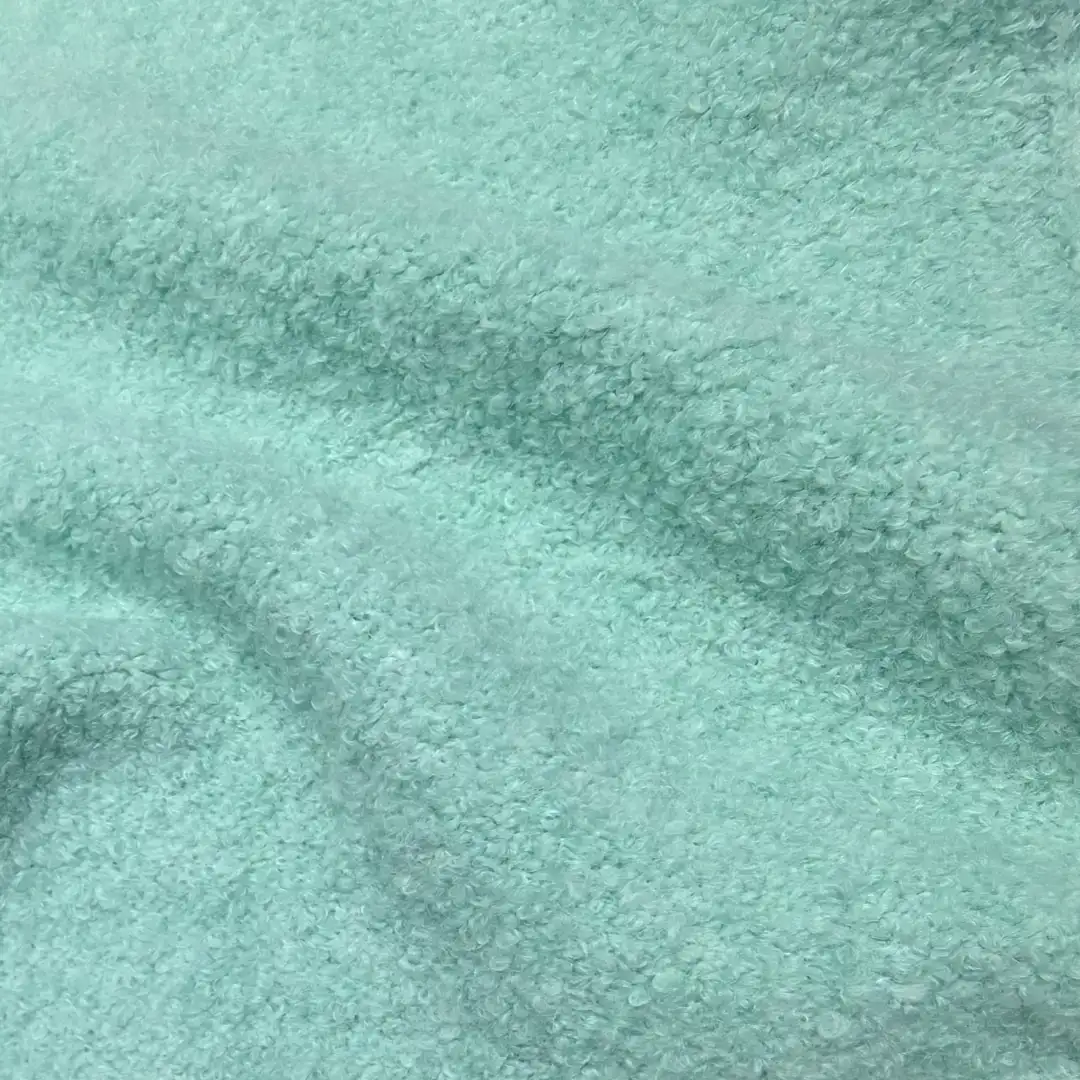 China Yarn for Hoodie,Overcoat,Ladies Vest (Sweater),Open Cardigan (Sweater) Boucle Yarn Fancy Yarn Wool Recycled Polyester Elastane 薄荷绿 color buy from China wholesaler bulk order at wholesale price free worldwide shipping Alibaba