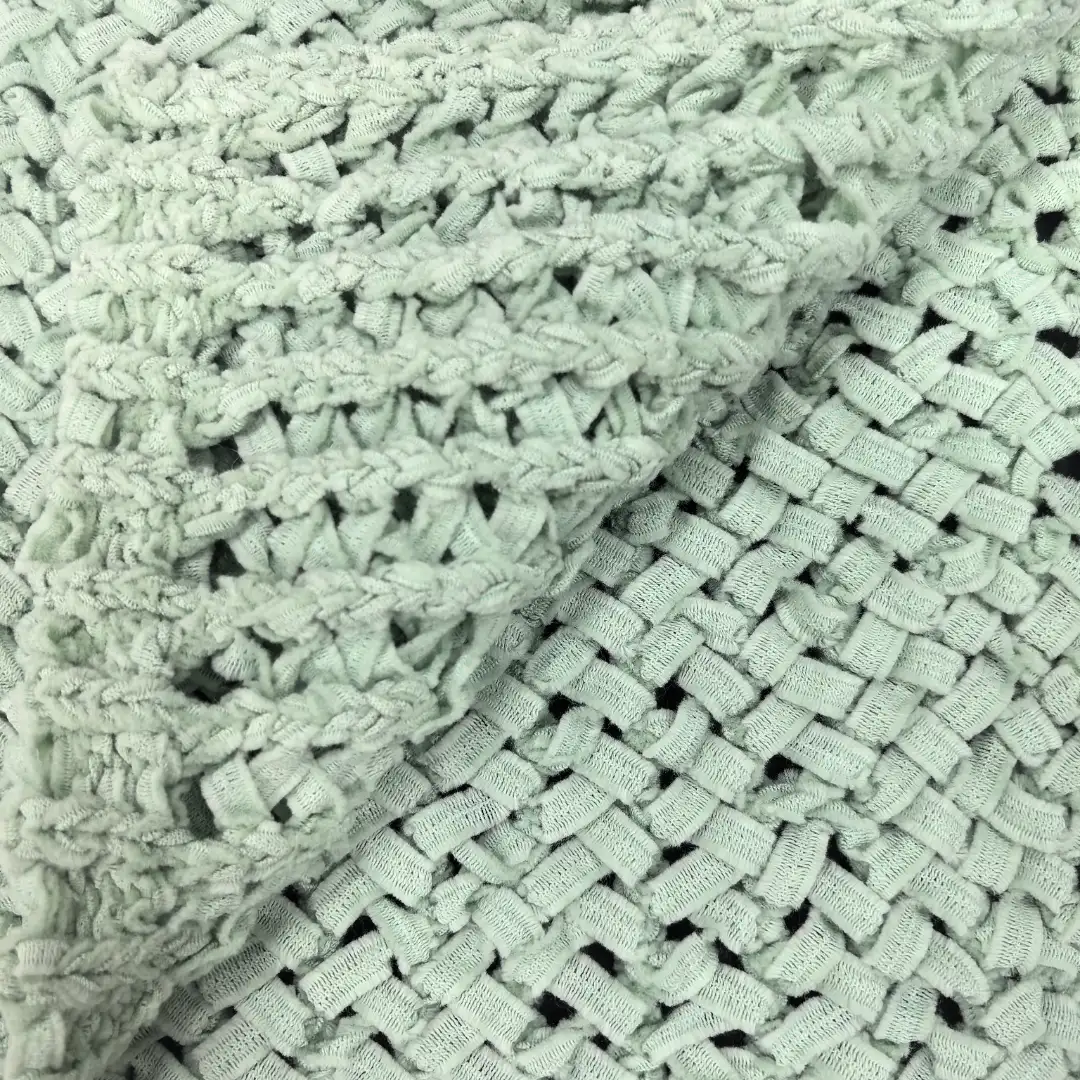 China Yarn for Hoodie,Ladies Vest (Sweater),Round Neck Pullover (Sweater),Crew Neck Pullover (Sweater),Crop Top Pullover (Sweater) Tubular Tape Yarn Fancy Yarn Recycled Cotton Nylon 绿色 color buy from China wholesaler bulk order at wholesale price free worldwide shipping Alibaba