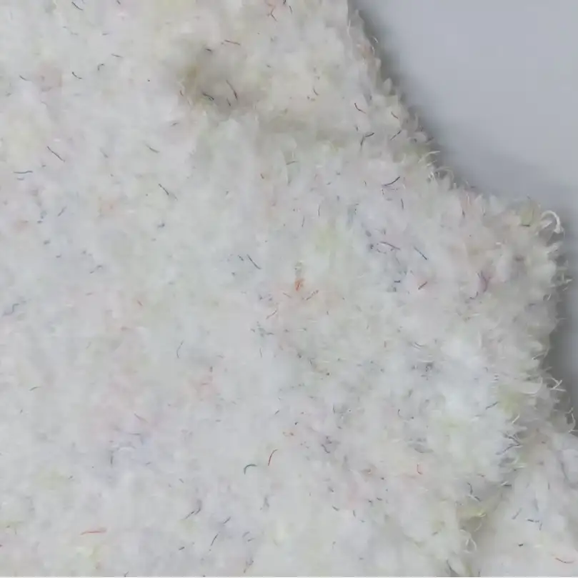 China Yarn  Teddy Yarn Fancy Yarn Polyester 白橘紫 color buy from China wholesaler bulk order at wholesale price free worldwide shipping Alibaba