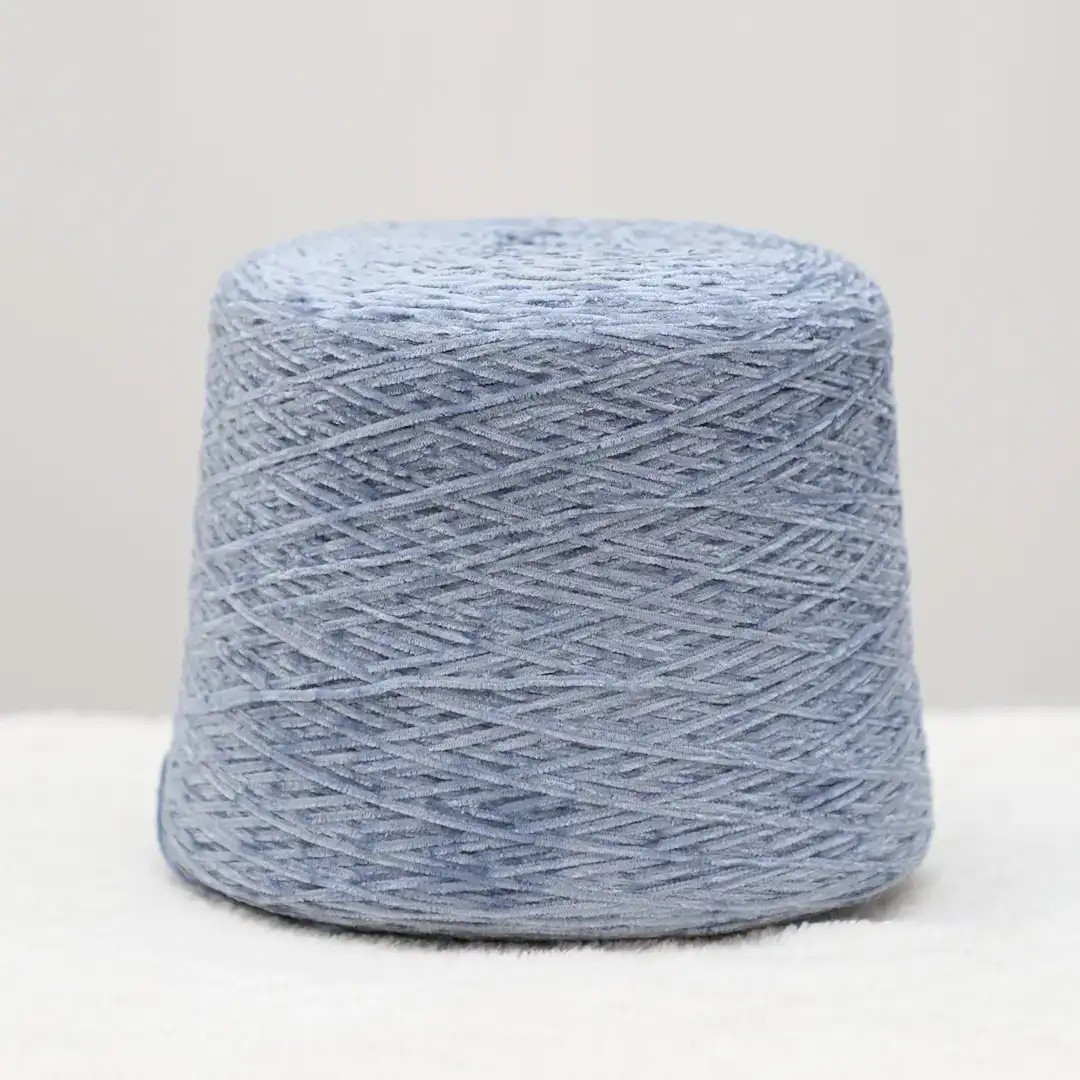 China Yarn for Full-Zipper Cardigan (Sweater),Knitted Jacket (Sweater),Round Neck Pullover (Sweater),Roll Neck Jumper (Sweater) Shiny Chenille Fancy Yarn Polyester Blue color buy from China wholesaler bulk order at wholesale price free worldwide shipping Alibaba