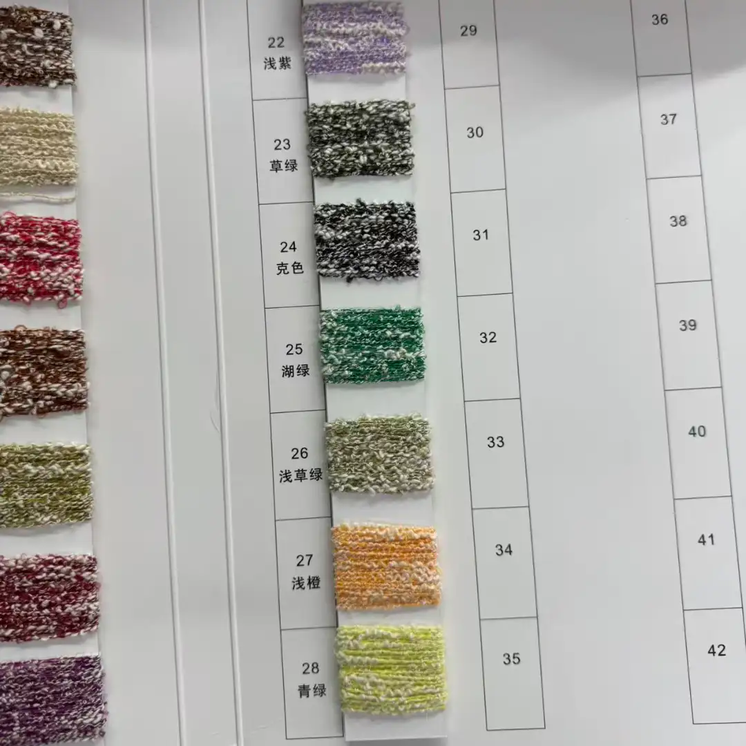 China Yarn for Ladies Vest (Sweater),Half-Zipper Cardigan (Sweater),Crop Top Pullover (Sweater),T-shirt (Sweater),V-Neck Button Up Cardigan (Sweater) Boucle Yarn Fancy Yarn Cotton Polyester Multicolour color buy from China wholesaler bulk order at wholesale price free worldwide shipping Alibaba