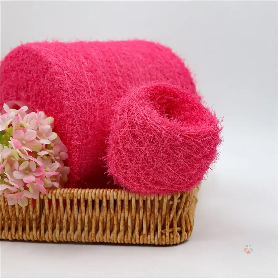 China Yarn for T-shirt (Sweater),Polo T-shirt (Sweater),Knitted Leggings (Sweater),Knitted Trousers (Sweater),Tie-Front Top (Sweater),Scallop Trims Cardigan (Sweater),Tube Top and Mini Skirt Set (Sweater) Chenille Yarn Fancy Yarn Recycled Polyester Polyester 18 color buy from China wholesaler bulk order at wholesale price free worldwide shipping Alibaba