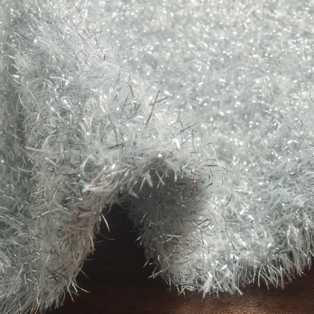 China Yarn for Open Cardigan (Sweater) Lurex Lurex Lurex Polyester 银白色 color buy from China wholesaler bulk order at wholesale price free worldwide shipping Alibaba