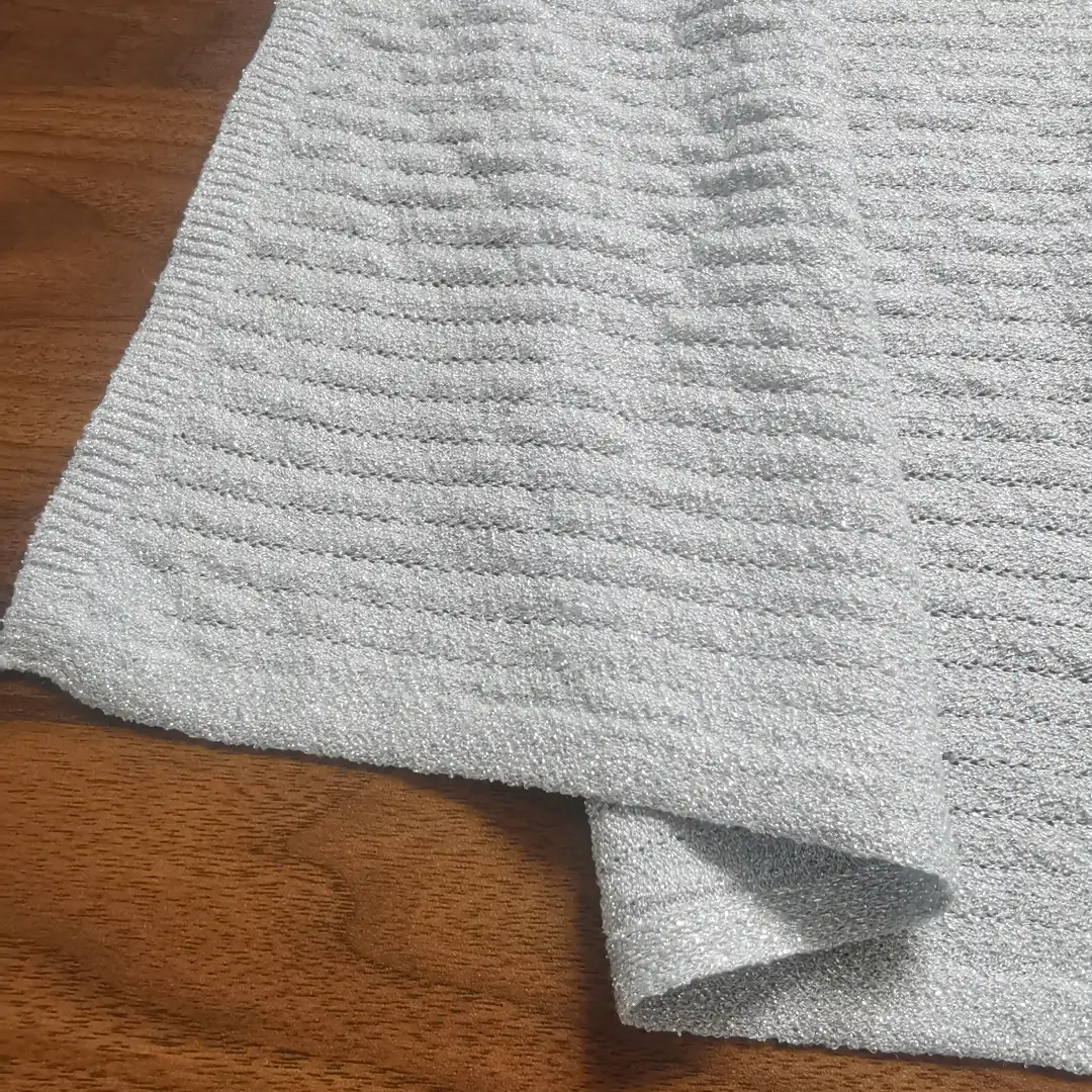 China Yarn for Open Cardigan (Sweater) Lurex Lurex Rayon Nylon Lurex 灰银 color buy from China wholesaler bulk order at wholesale price free worldwide shipping Alibaba