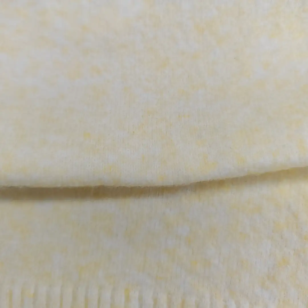 China Yarn for Crop Top,Hoodie,Open Cardigan (Sweater),Half-Zipper Cardigan (Sweater) Mossy Yarn Fancy Yarn Recycled Polyester Wool Spandex pale yellow color buy from China wholesaler bulk order at wholesale price free worldwide shipping Alibaba