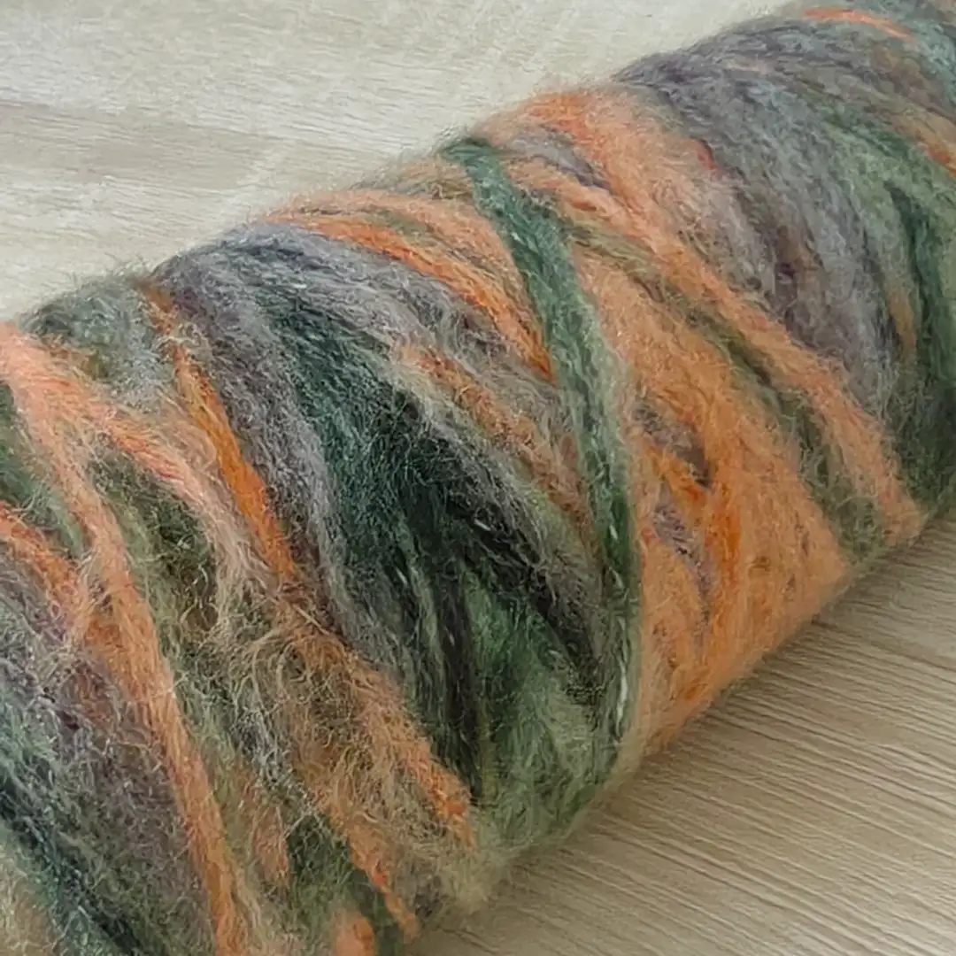 China Yarn for Hoodie,Open Cardigan (Sweater),Round Neck Pullover (Sweater) Mossy Yarn Fancy Yarn Acrylic Polyester 军绿灰桔 color buy from China wholesaler bulk order at wholesale price free worldwide shipping Alibaba