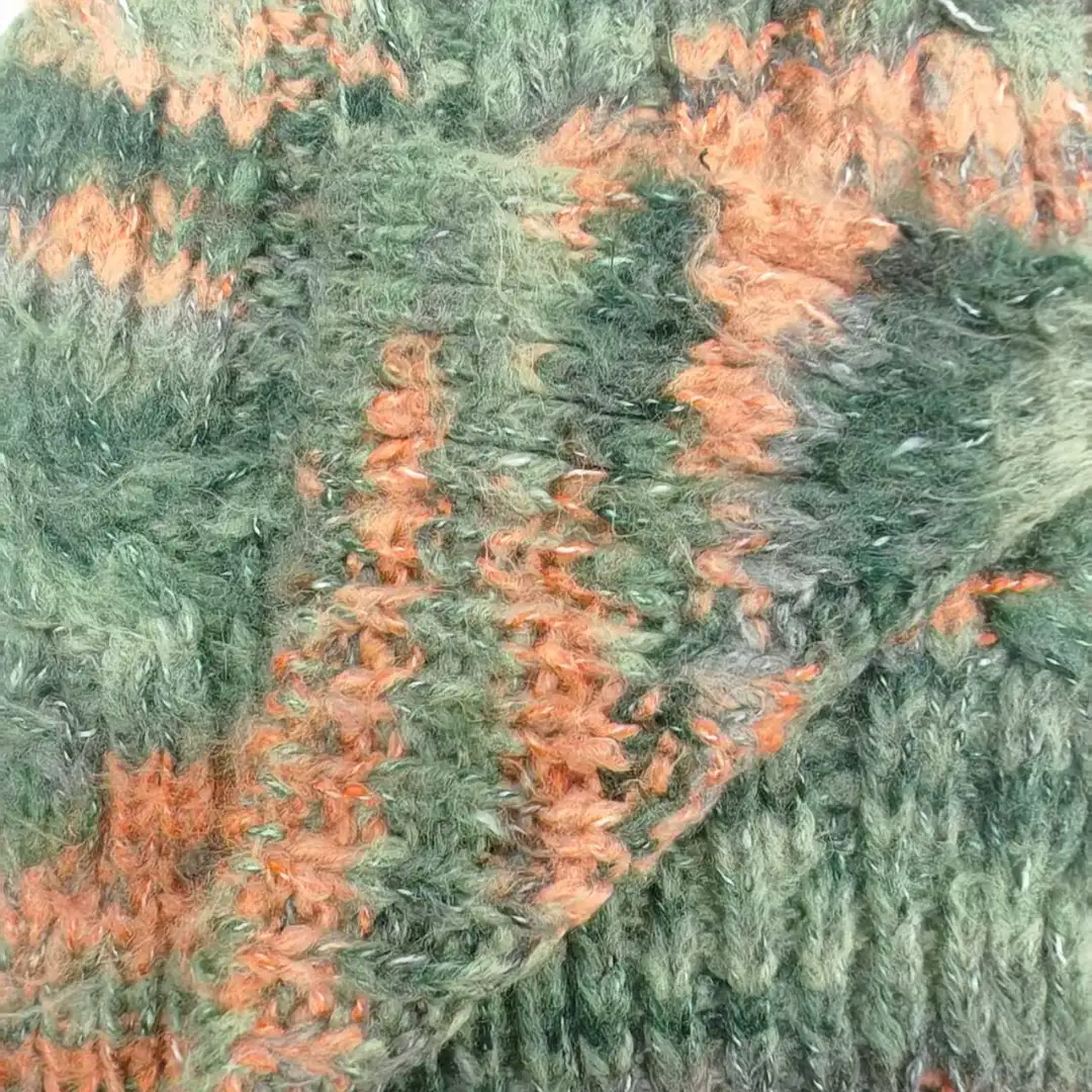 China Yarn for Crop Top,Hoodie,Open Cardigan (Sweater) Mossy Yarn Fancy Yarn Acrylic Polyester Green, gray and orange color buy from China wholesaler bulk order at wholesale price free worldwide shipping Alibaba