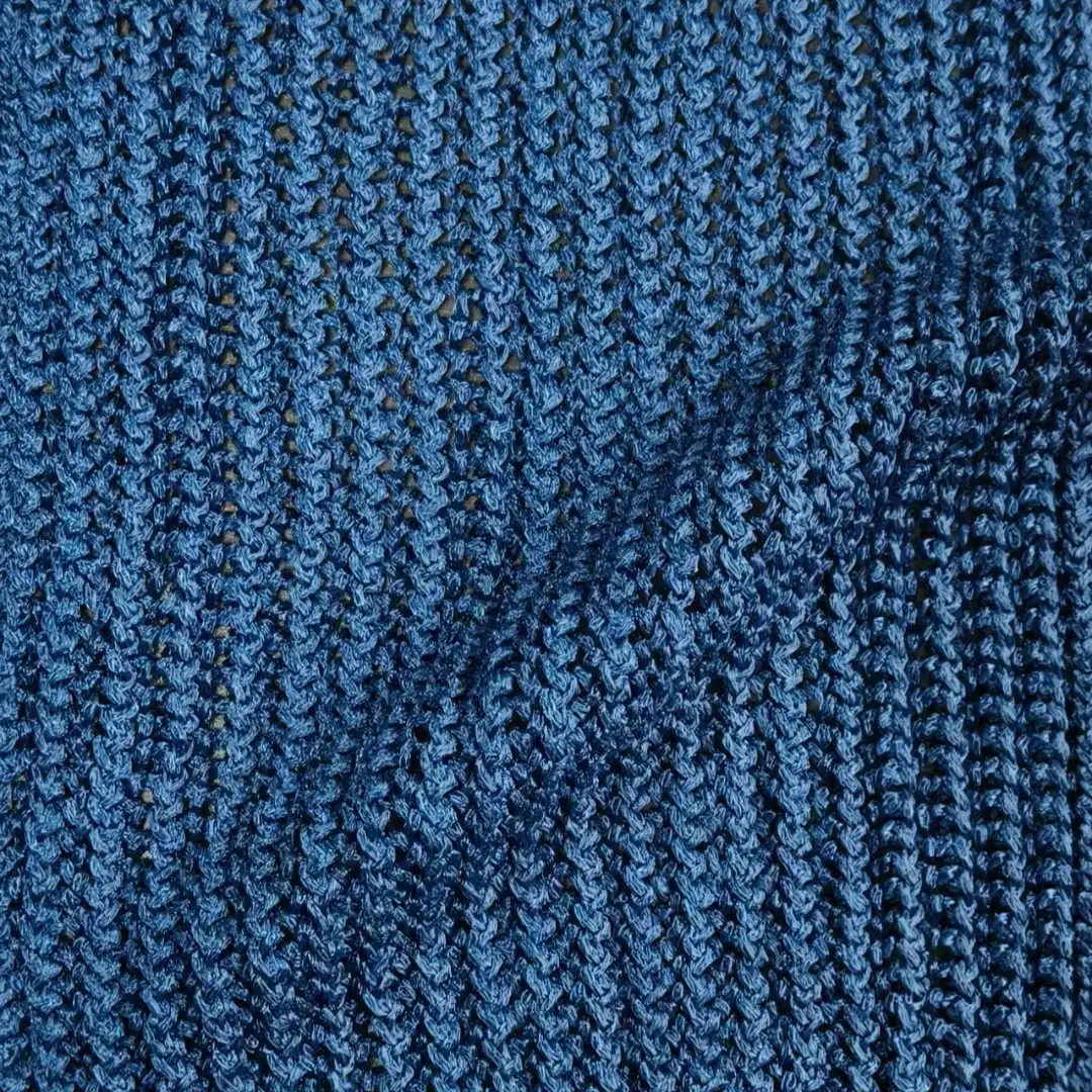 China Yarn for Open Cardigan (Sweater),Round Neck Pullover (Sweater),Crop Top Pullover (Sweater) Tubular Tape Yarn Fancy Yarn Recycled Polyester Polyester 蓝色 color buy from China wholesaler bulk order at wholesale price free worldwide shipping Alibaba