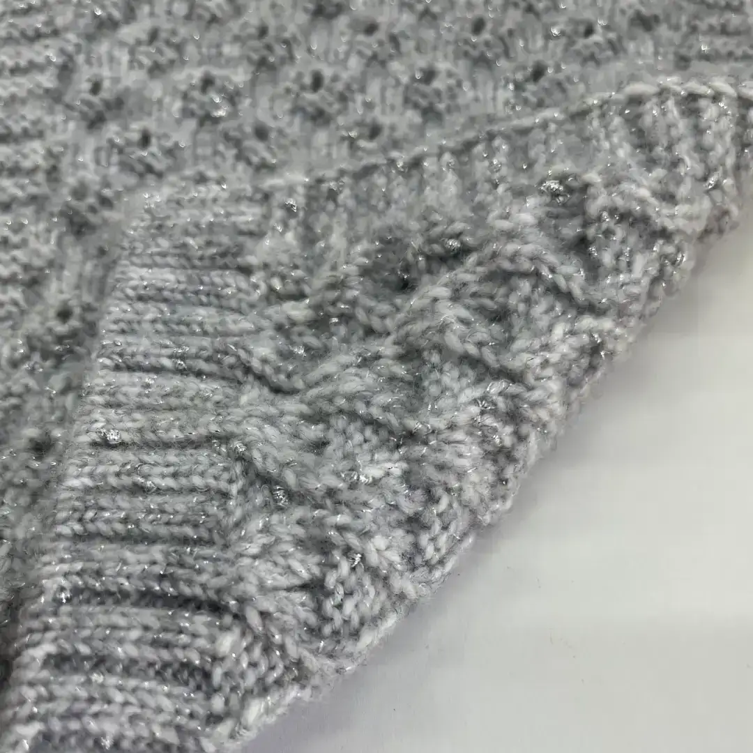 China Yarn for Open Cardigan (Sweater),Round Neck Pullover (Sweater),Crew Neck Pullover (Sweater),Crop Top Pullover (Sweater),Hoodie  (Sweater) Knot Yarn Fancy Yarn Recycled Polyester Metallic fiber Merino Wool Polyester Grayish color buy from China wholesaler bulk order at wholesale price free worldwide shipping Alibaba