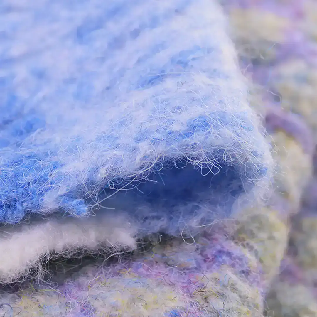 China Yarn for Open Cardigan (Sweater),Knitted Jacket (Sweater),Round Neck Pullover (Sweater) Mossy Yarn Fancy Yarn Acrylic Recycled Polyester Polyester Wool Elastane gray、brown、blue、purple color buy from China wholesaler bulk order at wholesale price free worldwide shipping Alibaba