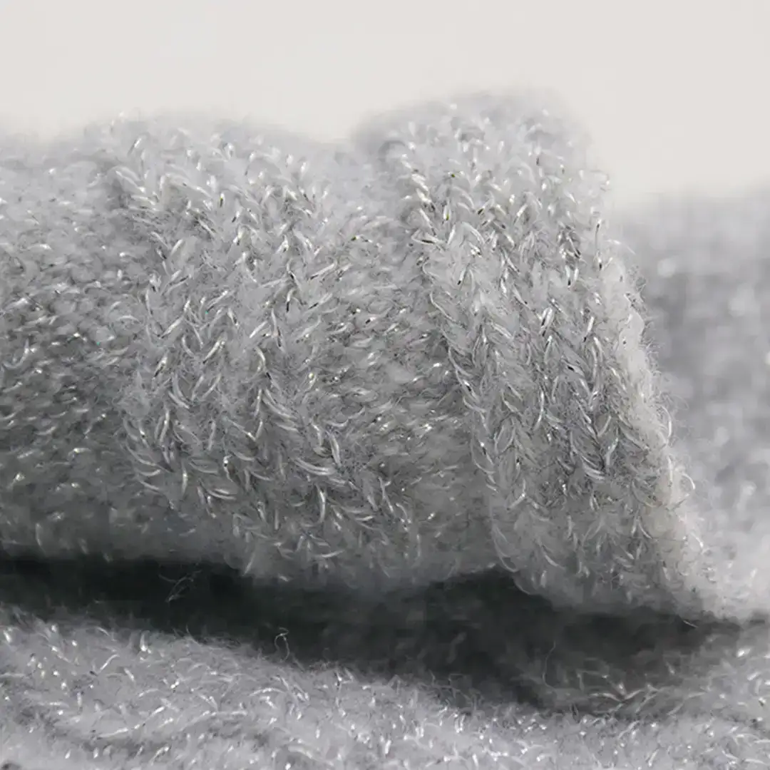 China Yarn for Open Cardigan (Sweater),Knitted Jacket (Sweater),Round Neck Pullover (Sweater),Crew Neck Pullover (Sweater) Mossy Yarn Fancy Yarn Polyester Acrylic Elastane gray，white color buy from China wholesaler bulk order at wholesale price free worldwide shipping Alibaba