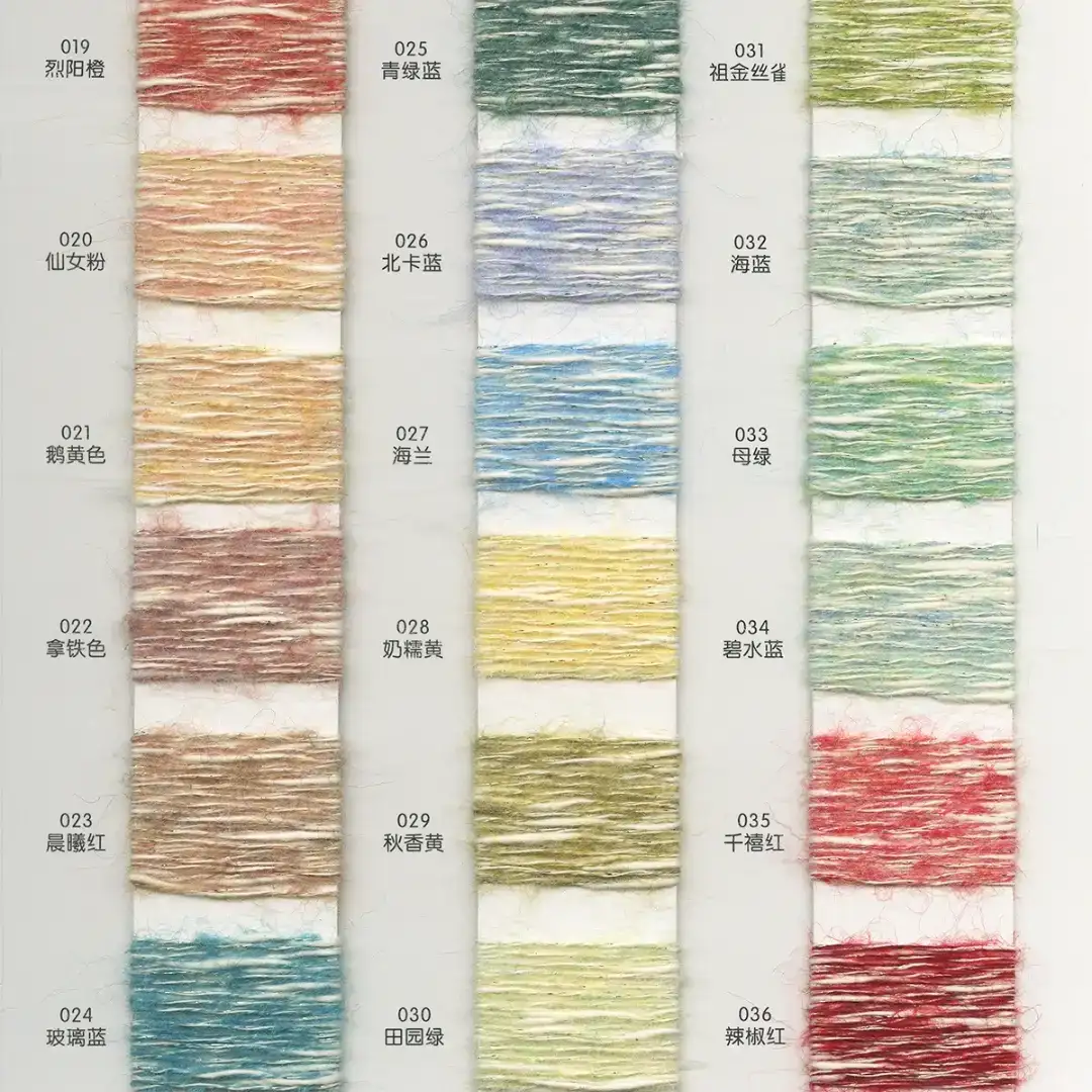 China Yarn for Crop Top,Ladies Vest (Sweater),Open Cardigan (Sweater),Full-Zipper Cardigan (Sweater),Half-Zipper Cardigan (Sweater),Round Neck Pullover (Sweater),Crew Neck Pullover (Sweater),Crop Top Pullover (Sweater),Dresses (Cardigan Open) (Sweater) Mossy Yarn Fancy Yarn Cotton Polyester Polyamide Wool Lurex Elastane 渐变色 color buy from China wholesaler bulk order at wholesale price free worldwide shipping Alibaba
