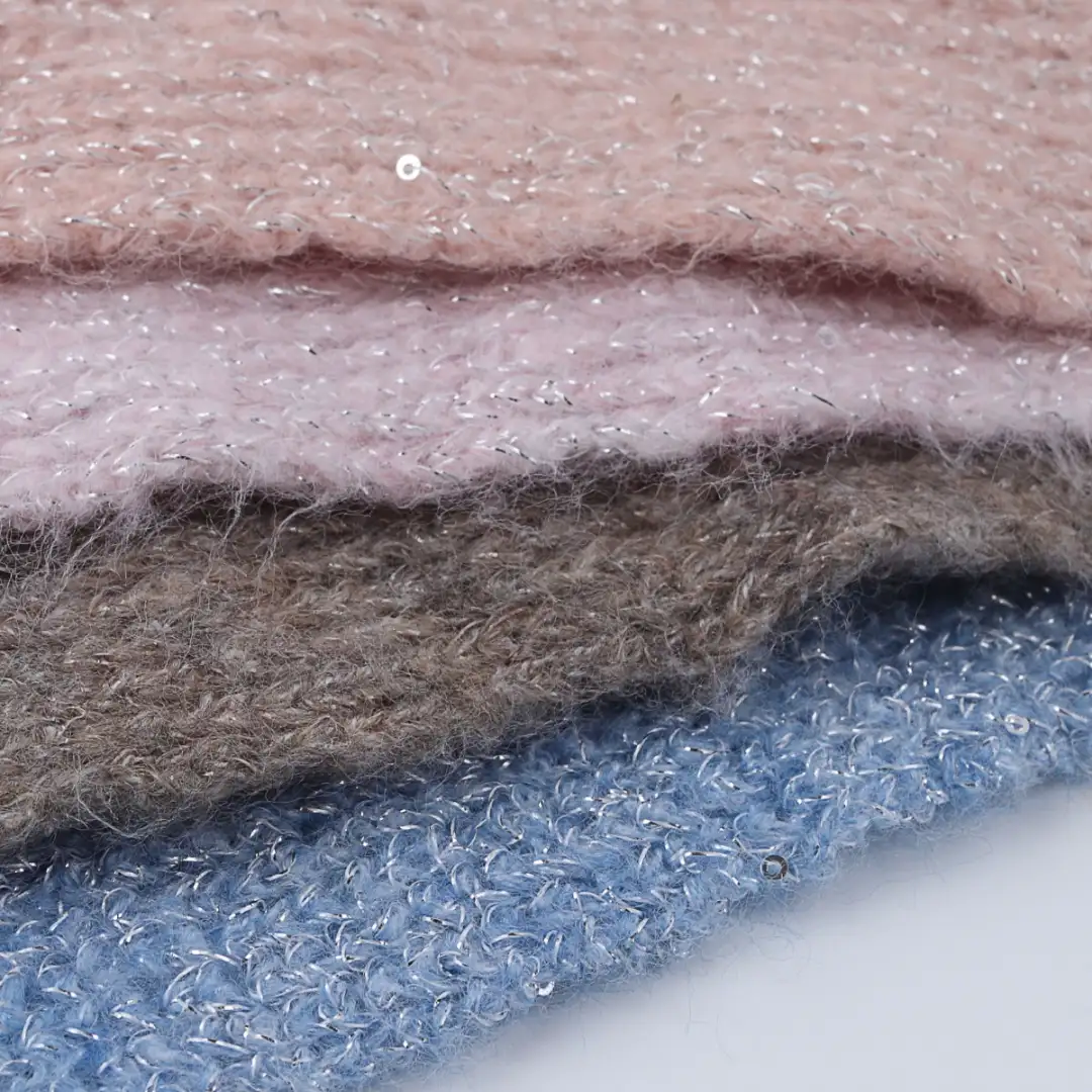 China Yarn for Full-Zipper Cardigan (Sweater),Half-Zipper Cardigan (Sweater),Round Neck Pullover (Sweater),Crew Neck Pullover (Sweater),Crop Top Pullover (Sweater) Mossy Yarn Fancy Yarn Polyester Acrylic Lurex Elastane 纯色 color buy from China wholesaler bulk order at wholesale price free worldwide shipping Alibaba