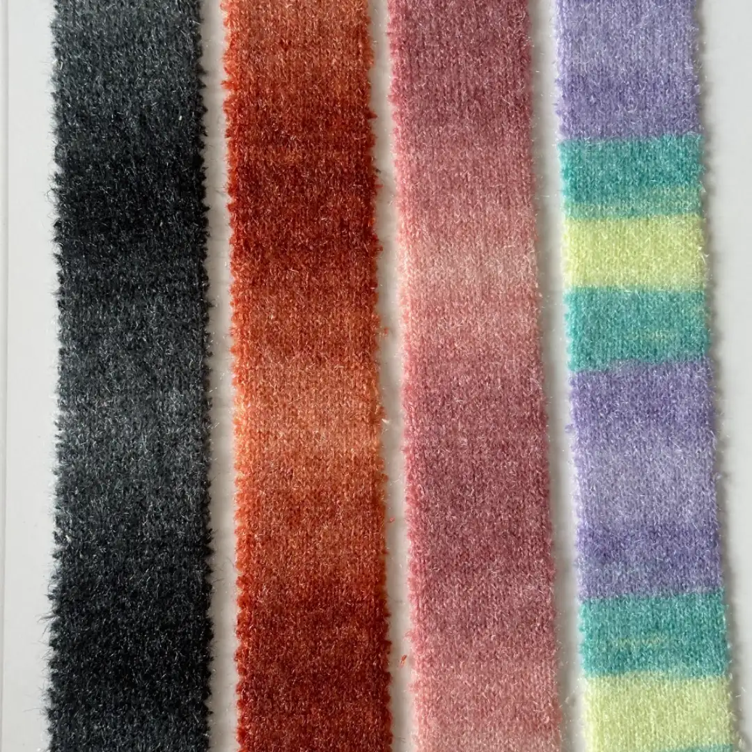 China Yarn for Crop Top,Open Cardigan (Sweater) Cat Feather Yarn Fancy Yarn Polyester 渐变色 color buy from China wholesaler bulk order at wholesale price free worldwide shipping Alibaba