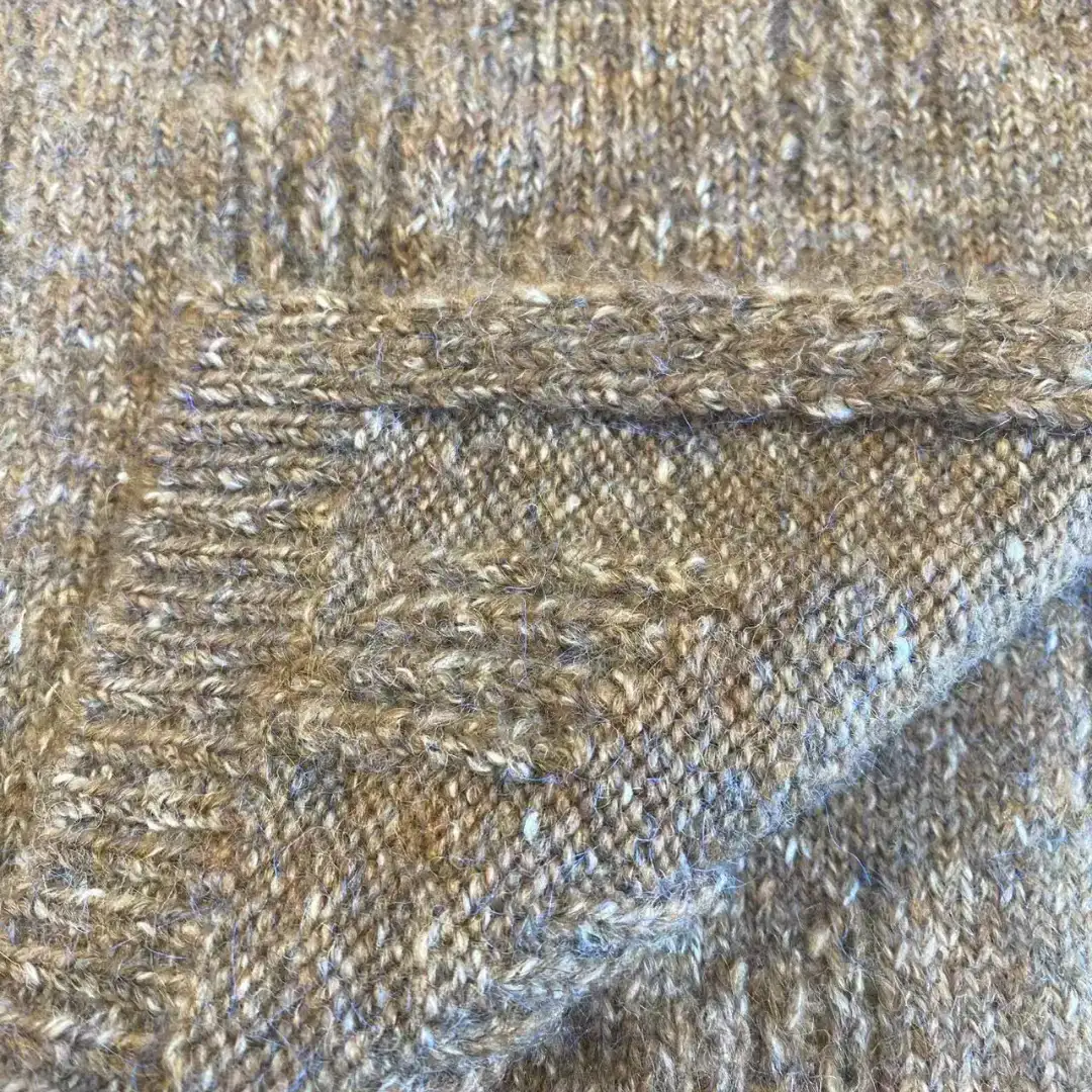 China Yarn for Open Cardigan (Sweater) Mossy Yarn Fancy Yarn Polyester Recycled Polyester Acrylic Cotton Wool Spandex Brown color buy from China wholesaler bulk order at wholesale price free worldwide shipping Alibaba