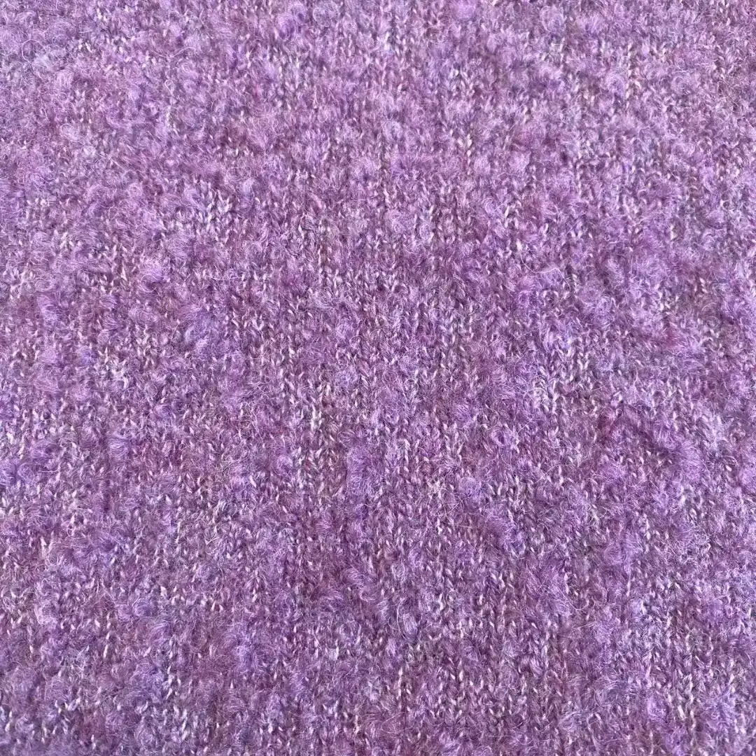 China Yarn for Open Cardigan (Sweater) Boucle Yarn Fancy Yarn Recycled Polyester Polyester Acrylic Wool Elastane 紫色 color buy from China wholesaler bulk order at wholesale price free worldwide shipping Alibaba