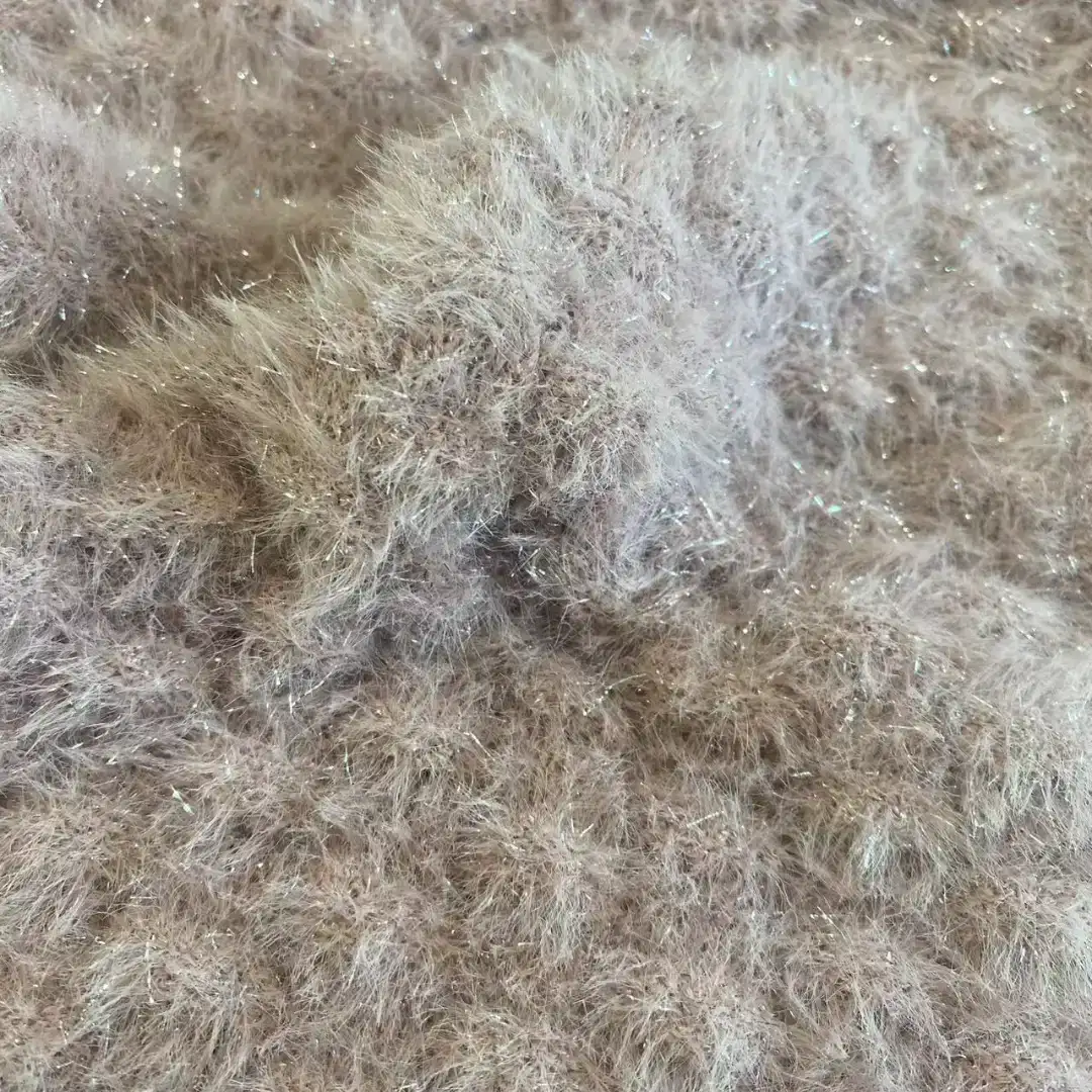 China Yarn for Open Cardigan (Sweater) Cat Feather Yarn Fancy Yarn Nylon Lurex 藕粉BD203 color buy from China wholesaler bulk order at wholesale price free worldwide shipping Alibaba