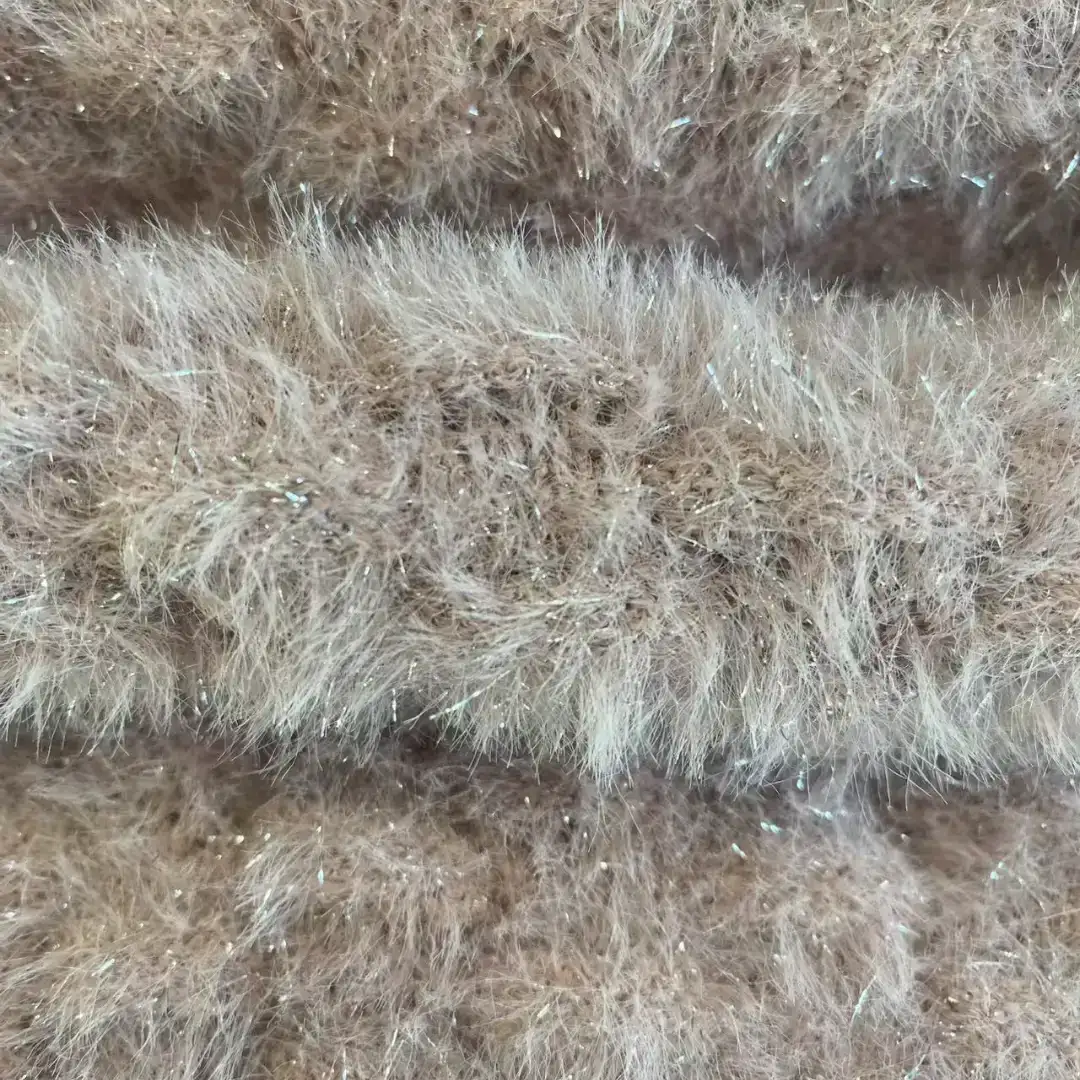 China Yarn for Open Cardigan (Sweater) Cat Feather Yarn Fancy Yarn Nylon Lurex 藕粉BD203 color buy from China wholesaler bulk order at wholesale price free worldwide shipping Alibaba