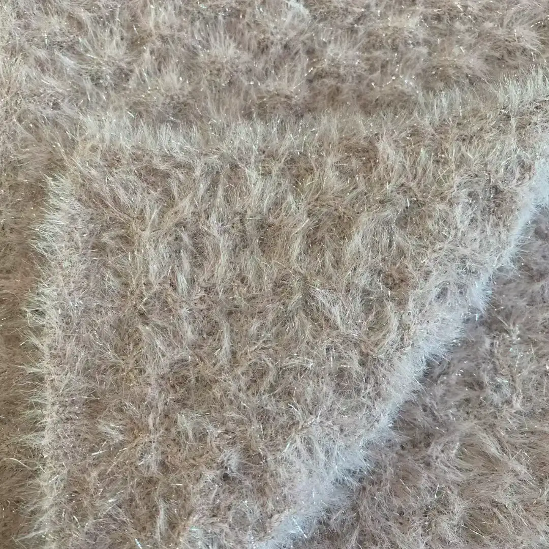 China Yarn for Open Cardigan (Sweater) Cat Feather Yarn Fancy Yarn Nylon Lurex 藕粉BD203 color buy from China wholesaler bulk order at wholesale price free worldwide shipping Alibaba