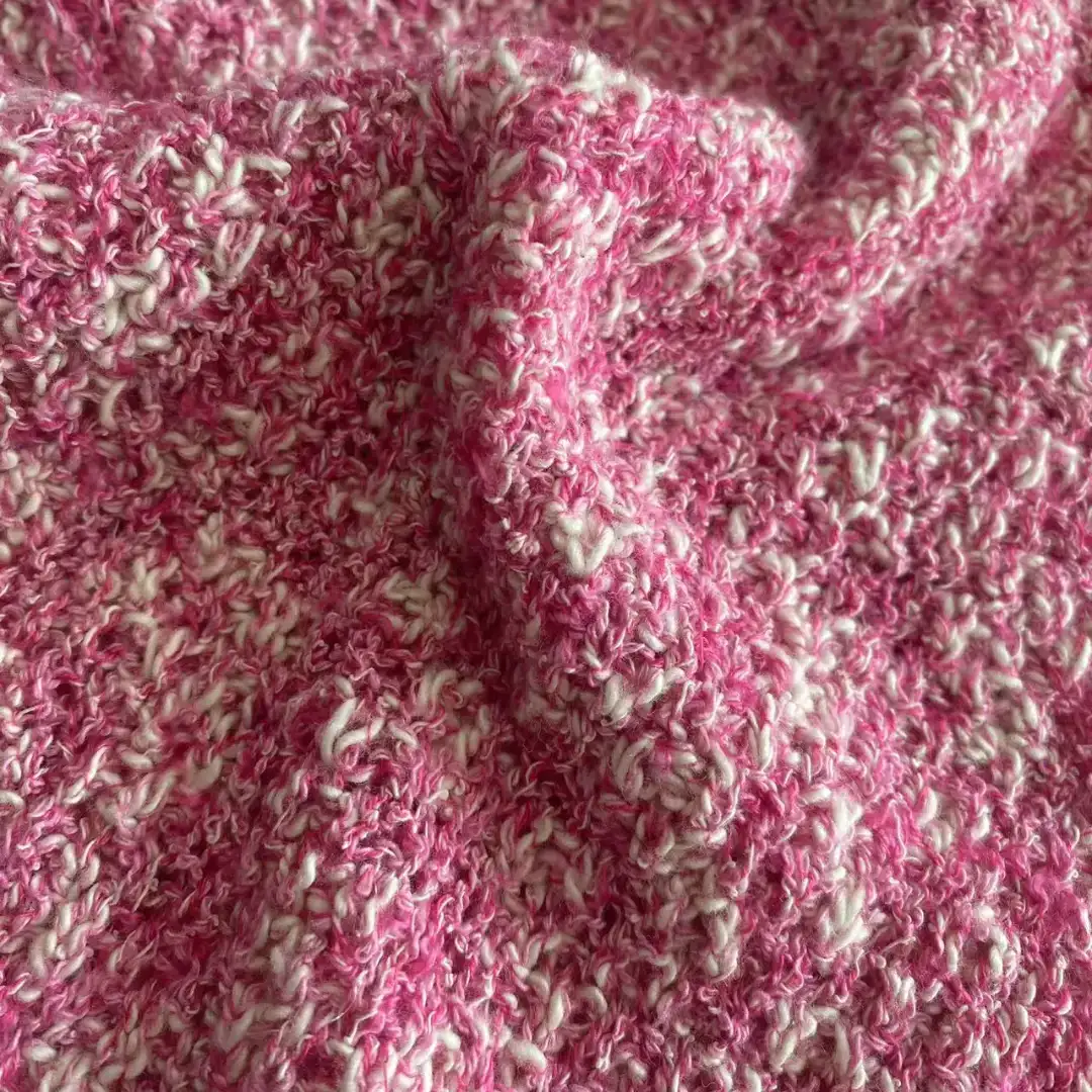 China Yarn for Open Cardigan (Sweater) Boucle Yarn Fancy Yarn Cotton Acrylic Polyester PINK color buy from China wholesaler bulk order at wholesale price free worldwide shipping Alibaba