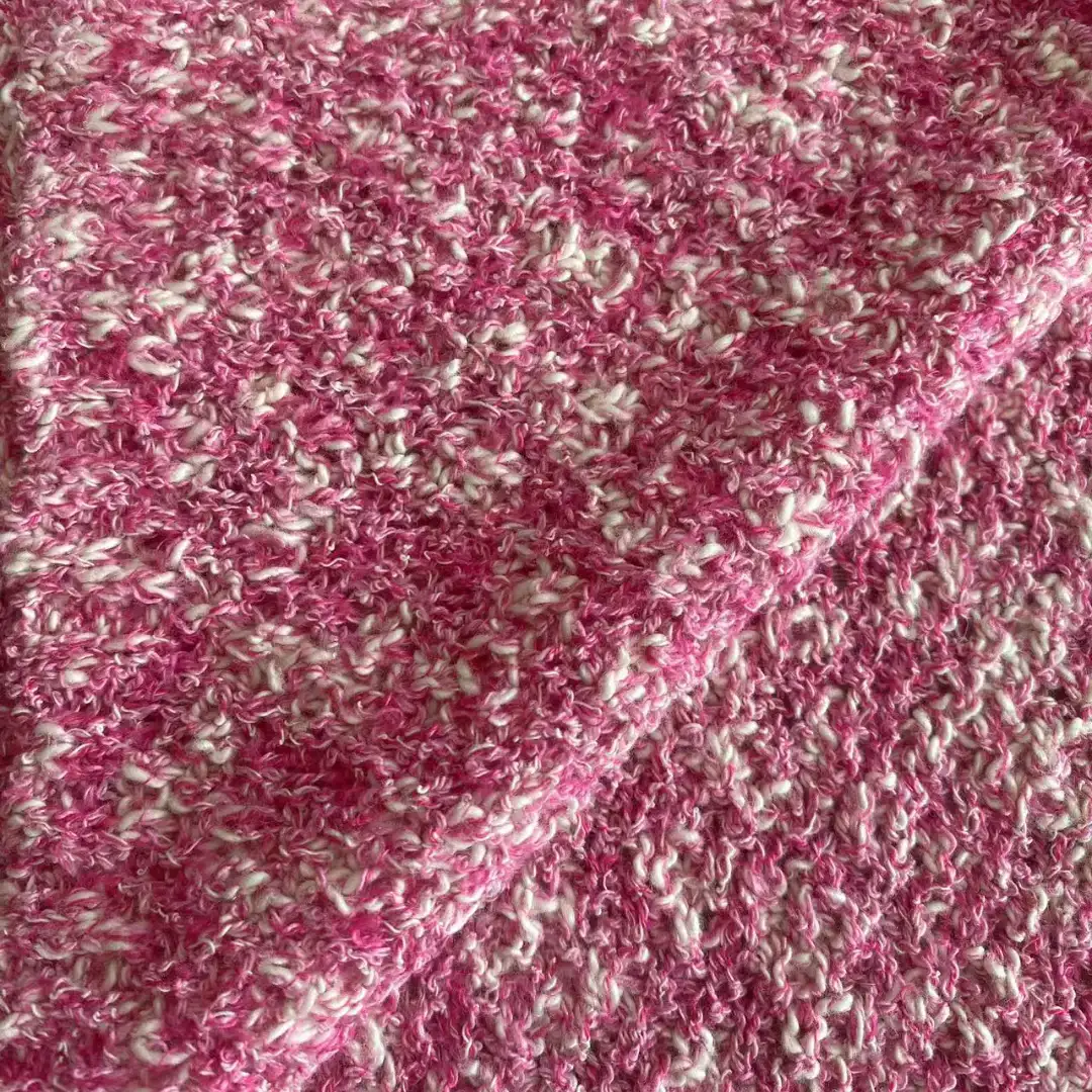 China Yarn for Open Cardigan (Sweater) Boucle Yarn Fancy Yarn Cotton Acrylic Polyester PINK color buy from China wholesaler bulk order at wholesale price free worldwide shipping Alibaba
