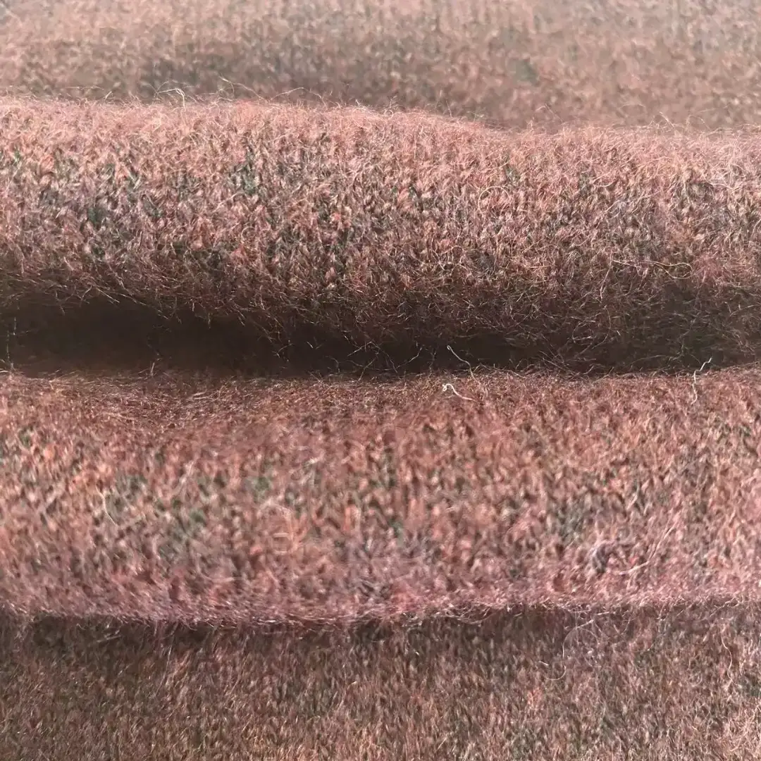 China Yarn for Open Cardigan (Sweater) Mossy Yarn Fancy Yarn Recycled Polyester Acrylic Wool Elastane WINE RED color buy from China wholesaler bulk order at wholesale price free worldwide shipping Alibaba