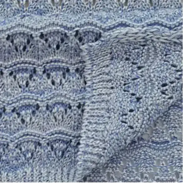 China Yarn for Ladies Vest (Sweater),Roll Neck Jumper (Sweater) Flat Tape Yarn Fancy Yarn BCI Cotton Recycled Polyester Lurex Blue color buy from China wholesaler bulk order at wholesale price free worldwide shipping Alibaba