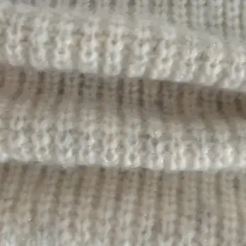 China Yarn for Open Cardigan (Sweater),Full-Zipper Cardigan (Sweater),Half-Zipper Cardigan (Sweater),Knitted Jacket (Sweater),Round Neck Pullover (Sweater),Hoodie  (Sweater),Roll Neck Jumper (Sweater) Mossy Yarn Fancy Yarn Recycled Polyester Lurex Oatmeal color buy from China wholesaler bulk order at wholesale price free worldwide shipping Alibaba