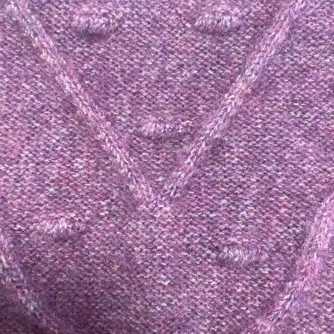China Yarn for Open Cardigan (Sweater) Mossy Yarn Fancy Yarn Recycled Polyester Polyester Wool Elastane purple color buy from China wholesaler bulk order at wholesale price free worldwide shipping Alibaba
