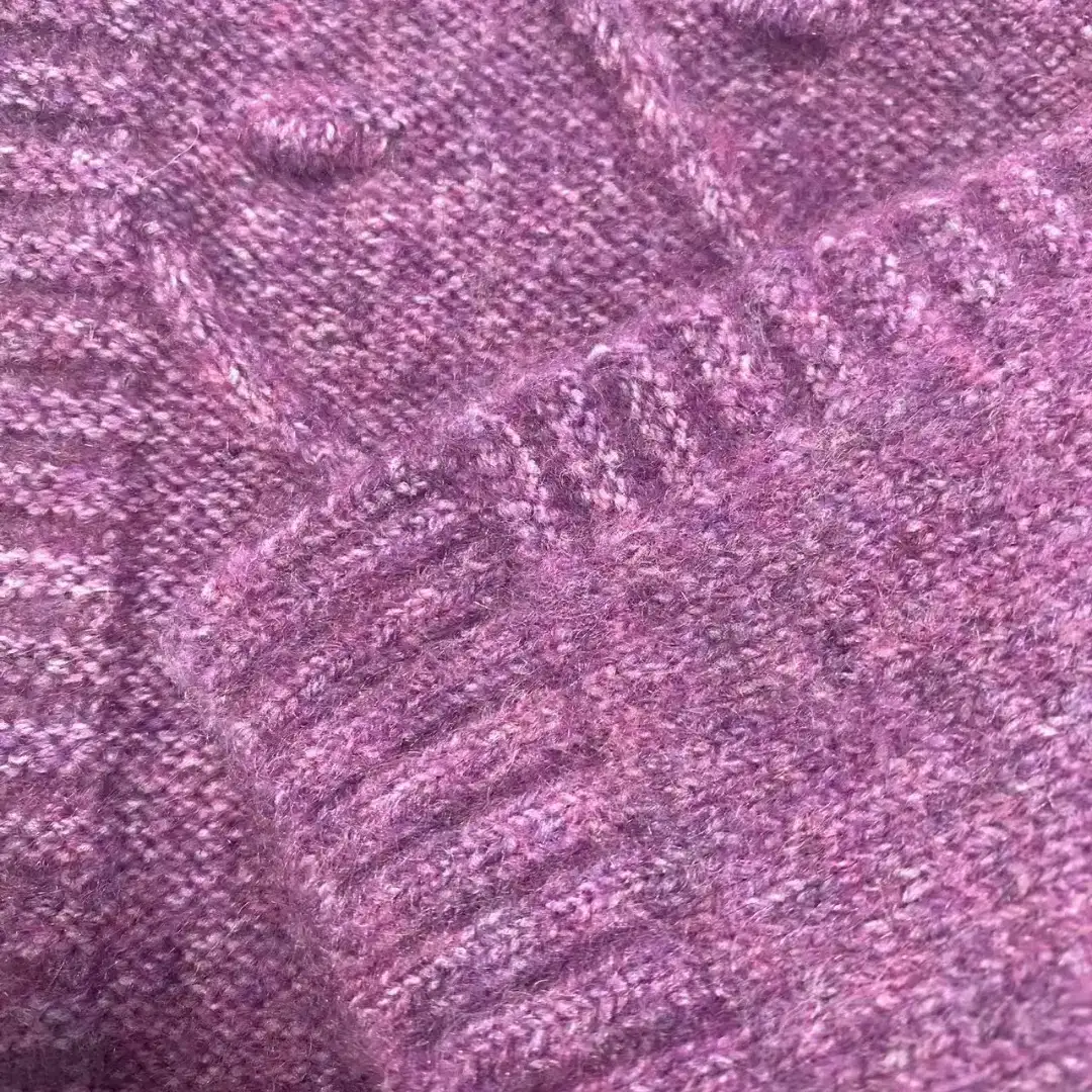 China Yarn for Open Cardigan (Sweater) Mossy Yarn Fancy Yarn Recycled Polyester Polyester Wool Elastane purple color buy from China wholesaler bulk order at wholesale price free worldwide shipping Alibaba