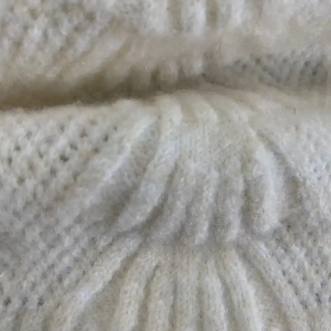 China Yarn for Open Cardigan (Sweater) Mossy Yarn Fancy Yarn Recycled Polyester Wool Elastane ECRU color buy from China wholesaler bulk order at wholesale price free worldwide shipping Alibaba